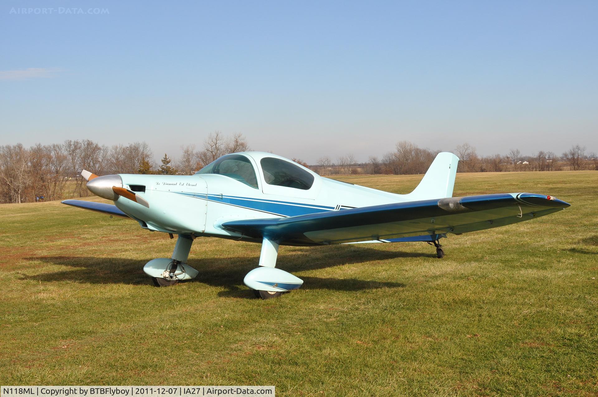 N118ML, 1987 Piel CP-605 Super Diamant C/N 5745-1, At Antique Airfield (IA 27) upon delivery to the Air Power Museum