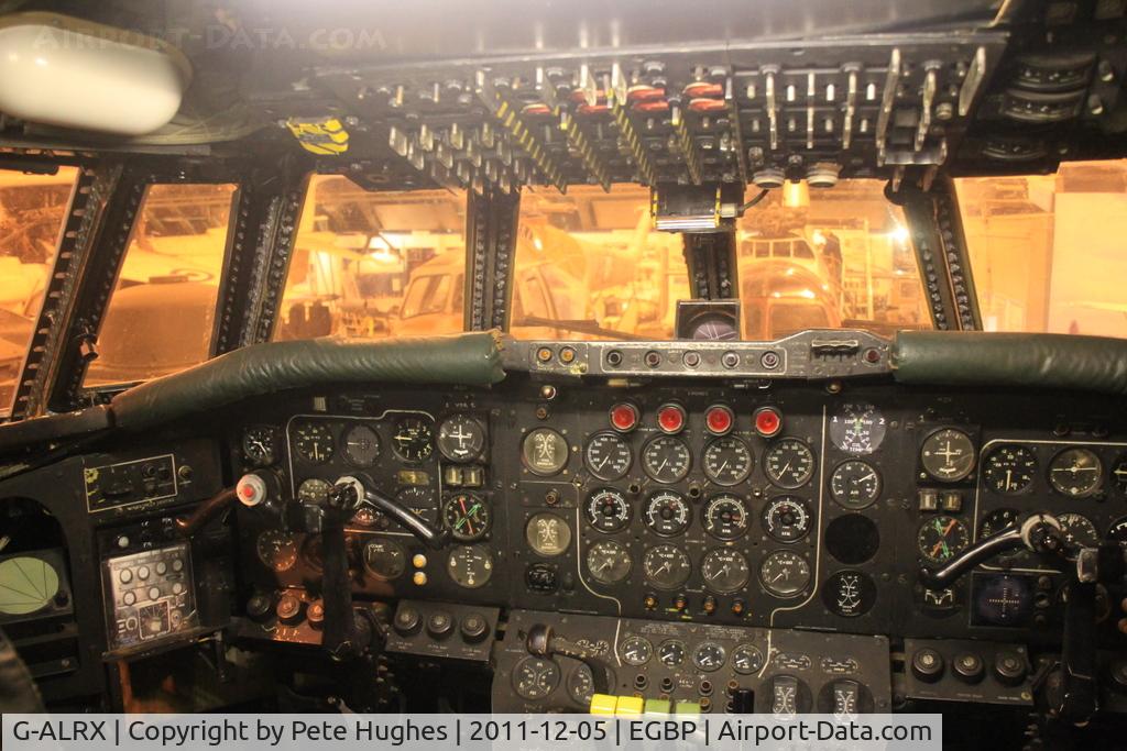 G-ALRX, Bristol 175 Britannia 101 C/N 12874, cockpit view of Btitannia G-ALRX in the Bristol Aircraft Collection at Kemble