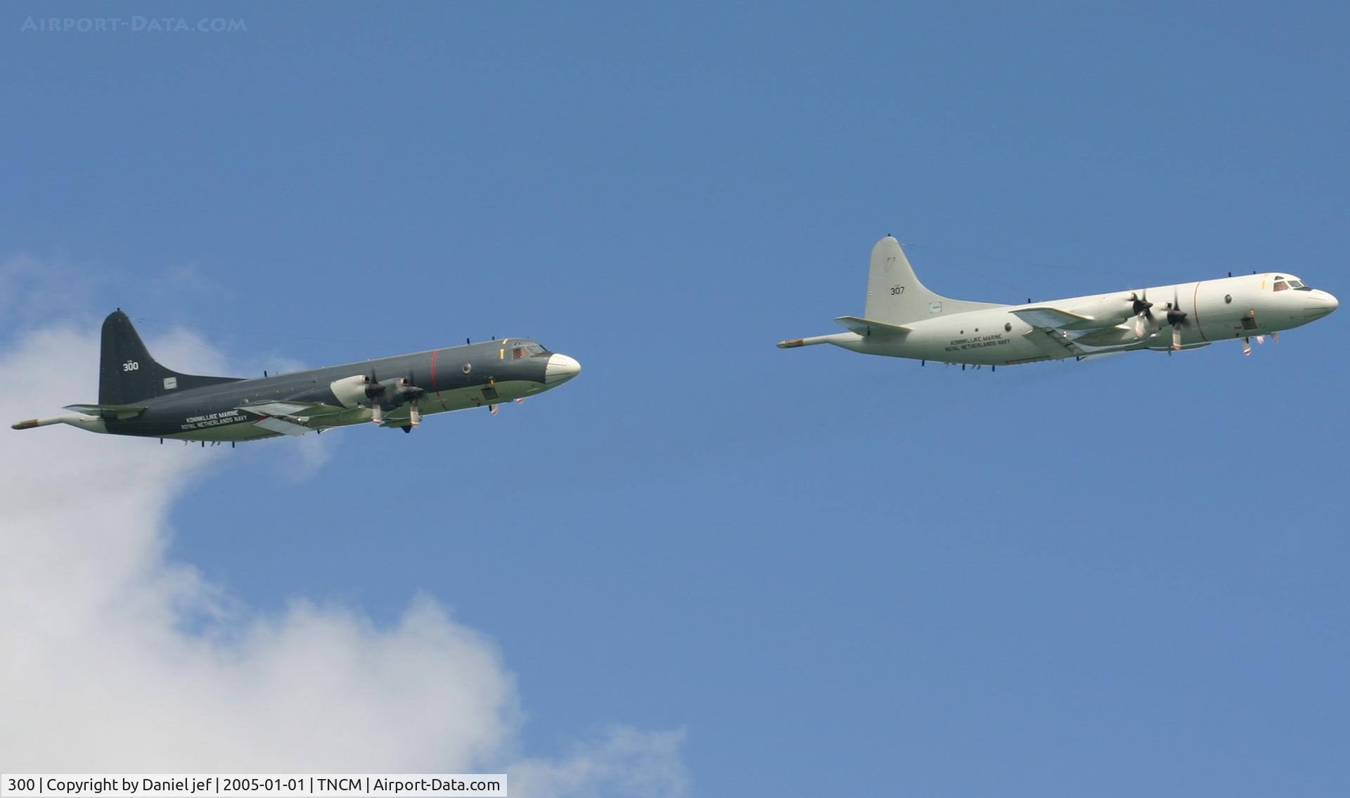 300, 1981 Lockheed P-3C-II-5 Orion C/N 285E-5733, The netherlands P3's side by side doing there last patrol around  the islands before they headed back to holland never to be seen again.