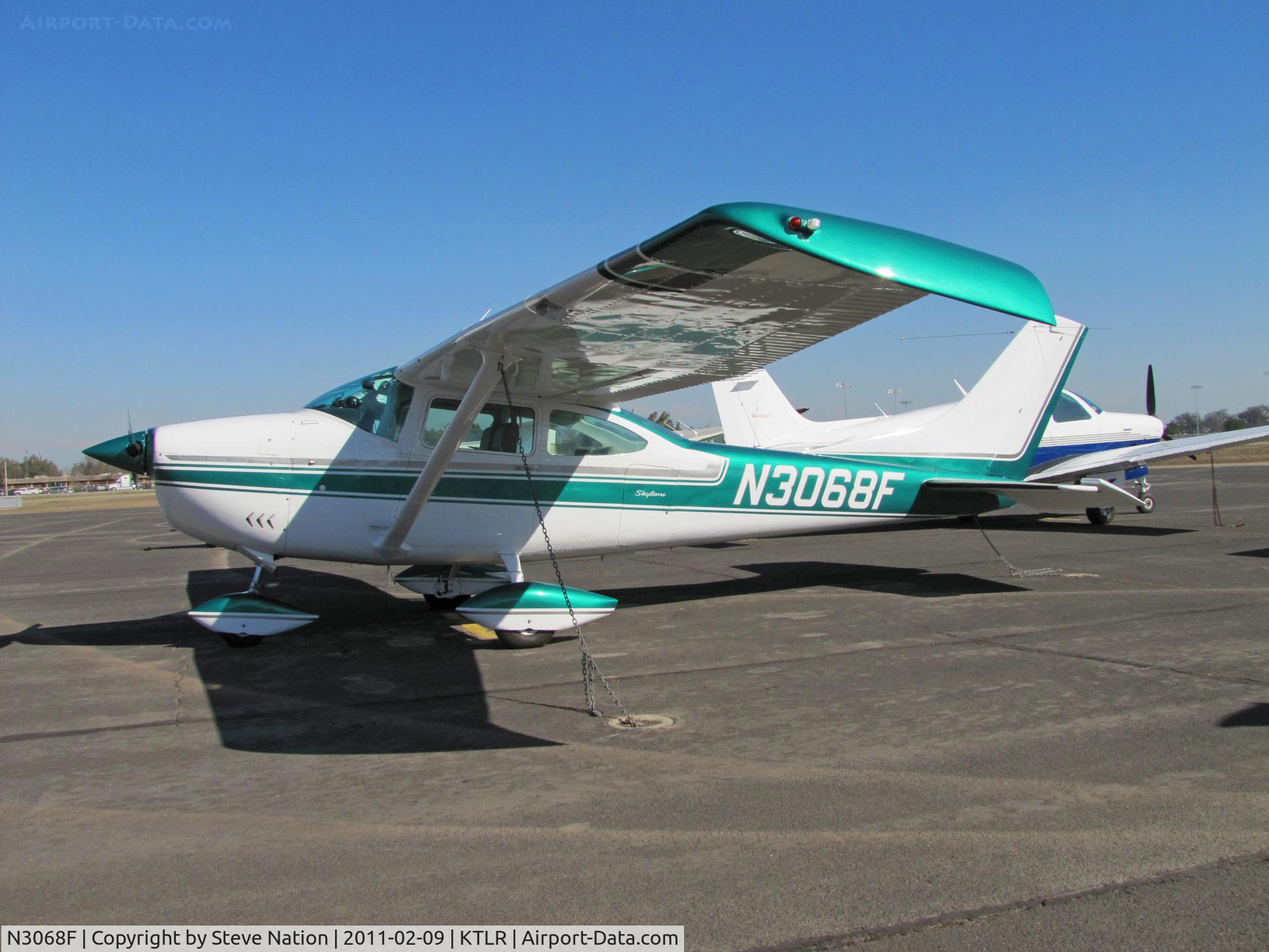 N3068F, 1966 Cessna 182J Skylane C/N 18257168, Reedley, CA based 1966 Cessna 182J with STOL wingtip mods photographed @ Tulare, CA