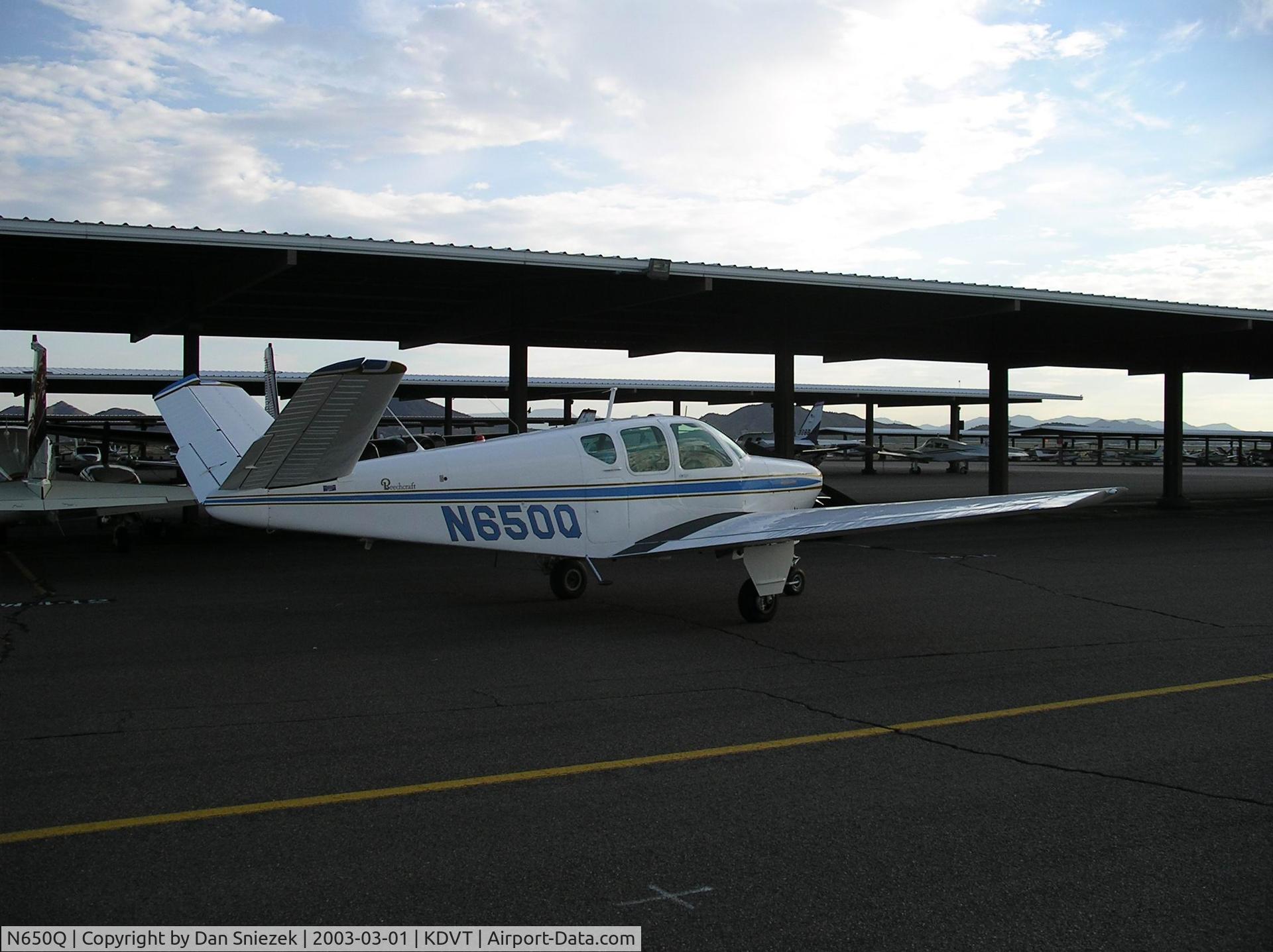 N650Q, 1958 Beech K35 Bonanza C/N D-5796, N650Q at KDVT in Phoenix