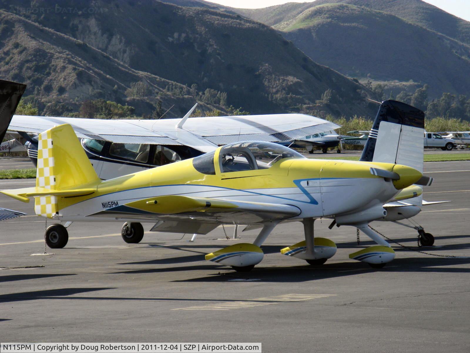 N115PM, 2007 Vans RV-6A C/N 60348, 2007 Pajares VAN's RV-6A, Lycoming O-360-A1A 180 Hp