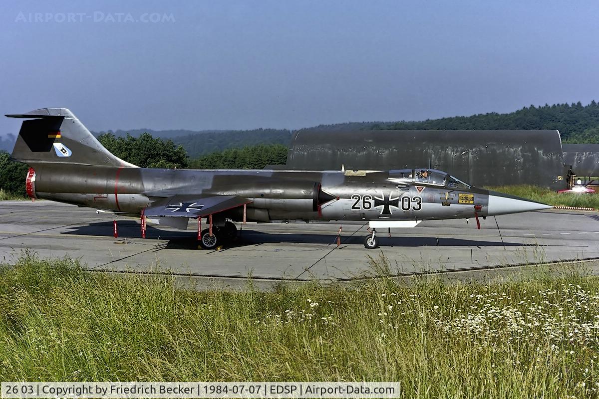 26 03, Lockheed F-104G Starfighter C/N 683-9128, static display