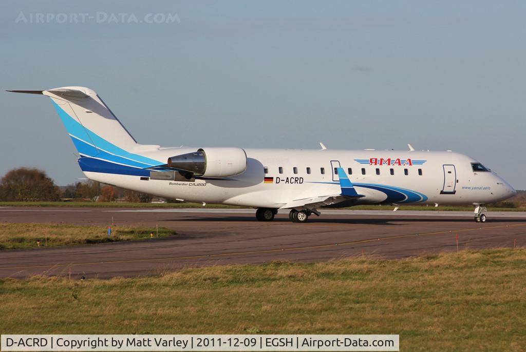 D-ACRD, Canadair CRJ-200ER (CL-600-2B19) C/N 7583, Fresh out of spray in Yamal C/S about to depart.