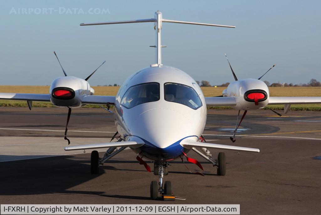 I-FXRH, 2009 Piaggio P-180 Avanti II C/N 1177, Sat on stand at SaxonAir.