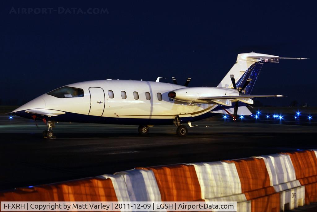I-FXRH, 2009 Piaggio P-180 Avanti II C/N 1177, Sat on stand at SaxonAir.