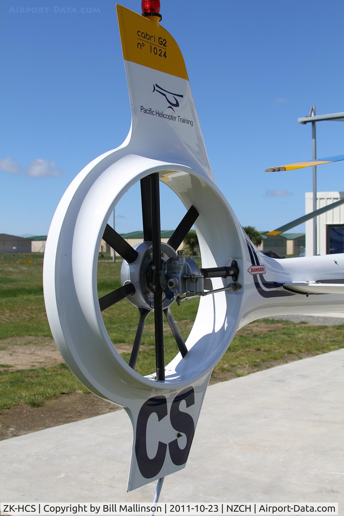ZK-HCS, Guimbal Cabri G2 C/N 1024, tail rotor