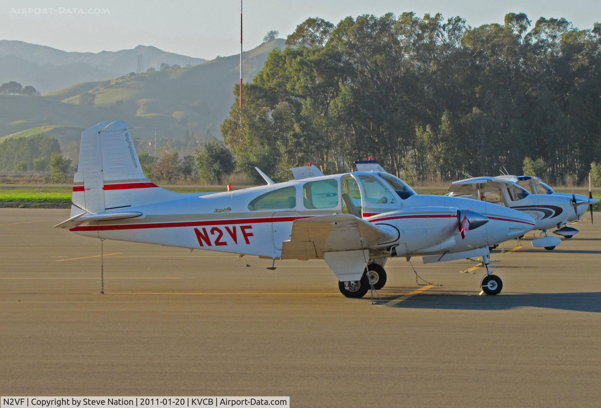 N2VF, 1961 Beech B95A Travel Air C/N TD-472, Sky King Aviation Services LLC (Napa, CA) 1961 Beech B95A Travelair @ Nut Tree Airport, CA