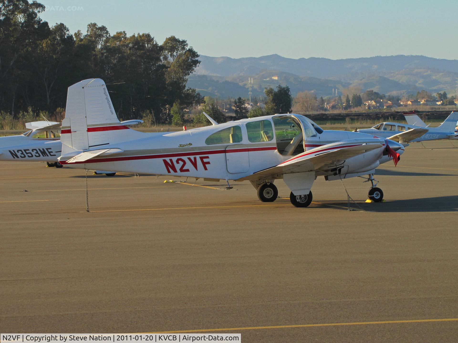 N2VF, 1961 Beech B95A Travel Air C/N TD-472, Sky King Aviation Services LLC (Napa, CA) 1961 Beech B95A Travelair @ Nut Tree Airport, CA