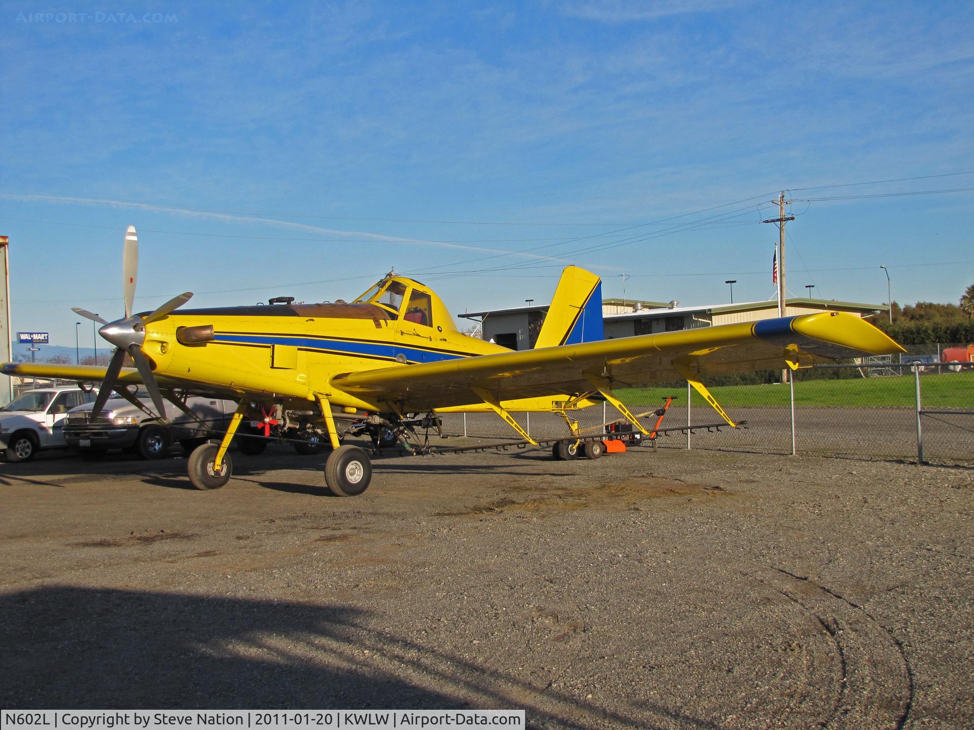 N602L, 1999 Air Tractor Inc AT-602 C/N 602-0526, Newly acquired from Iowa operator this Reg Michaud Aviation (Willows, CA) 1999 AT-602 is rigged for spraying @ Willows-Glenn County Airport