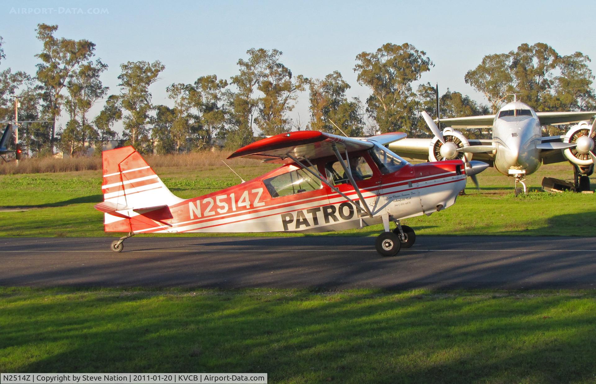 N2514Z, 1977 Bellanca 7GCBC C/N 992-77, KCSI Aerial Patrol 1977 Bellanca 7GCBC taxis @ Nut Tree Airport, CA with 