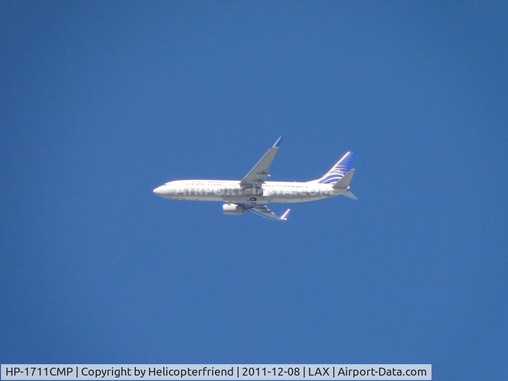 HP-1711CMP, 2010 Boeing 737-8V3 C/N 40663, On final for runway 24 taken from Bell, Calif approximately 20 miles east of LAX