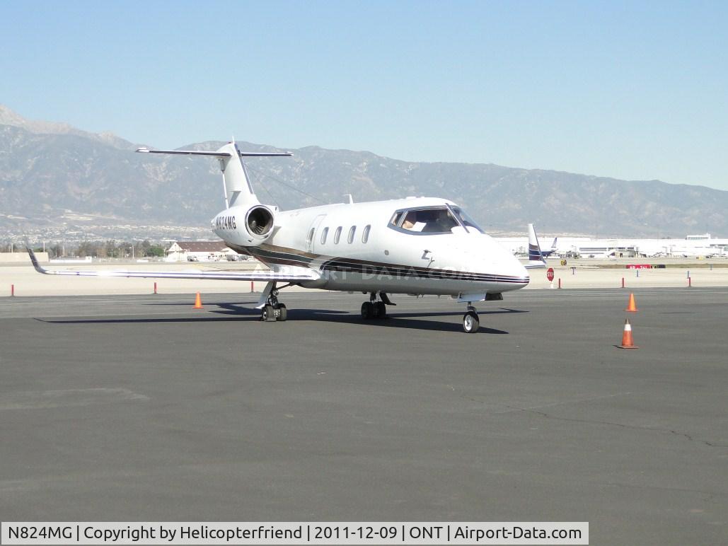 N824MG, 1984 Gates Learjet 55 C/N 106, Parked on the southside