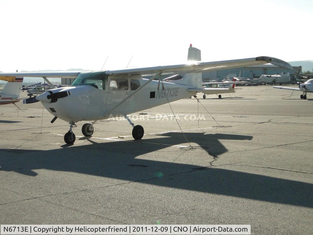 N6713E, 1959 Cessna 175 Skylark C/N 56213, Looks a little bit better than the other photogragh from Anaheim. Parked in the northside parking area