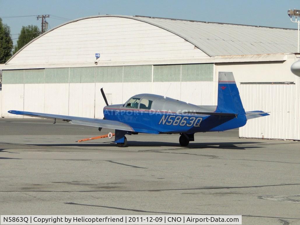 N5863Q, 1965 Mooney M20E C/N 796, Parked, just been refueled and waiting to be put away