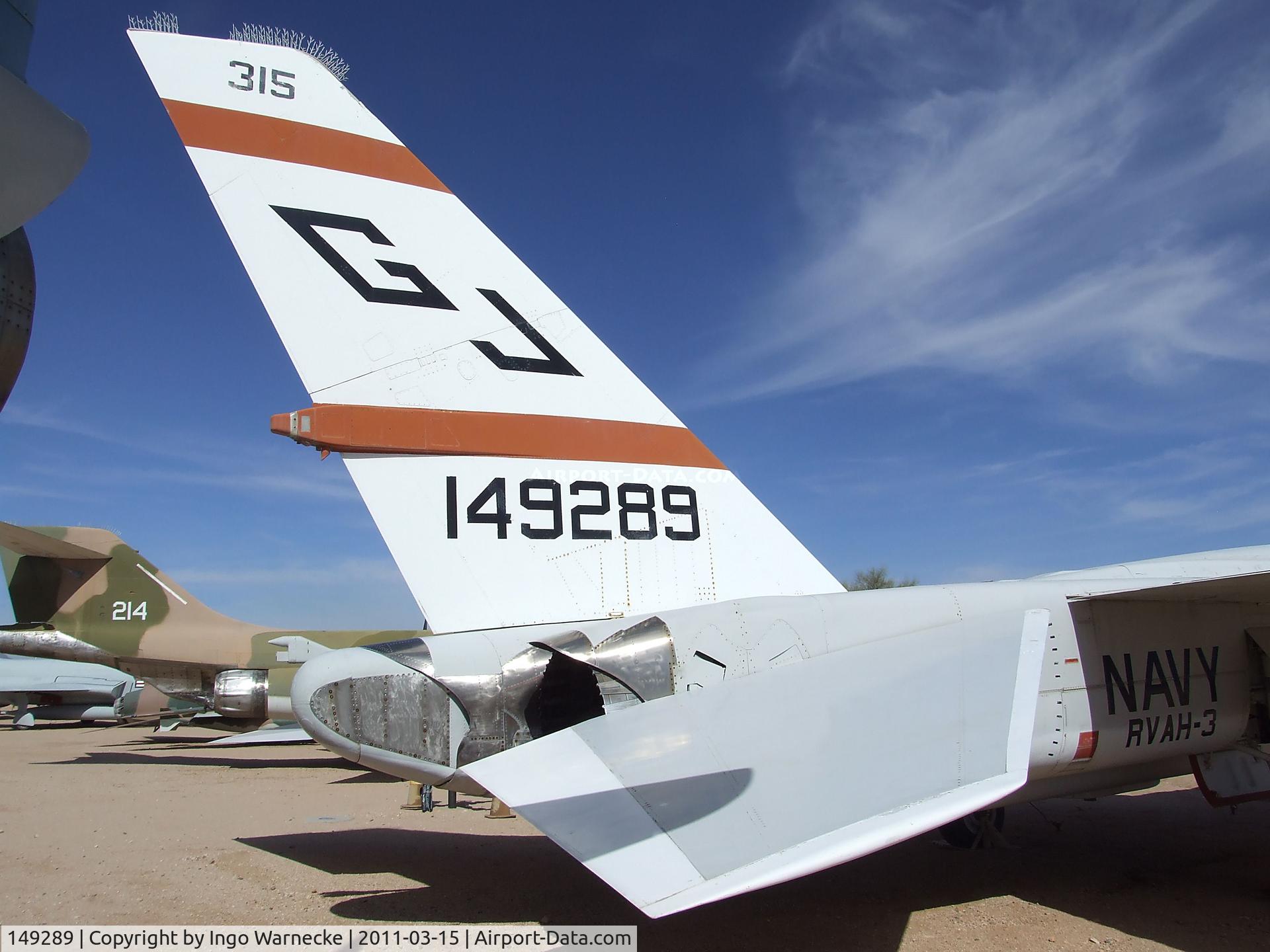 149289, 1962 North American RA-5C Vigilante C/N 269-24 (149289), North American RA-5C Vigilante at the Pima Air & Space Museum, Tucson AZ