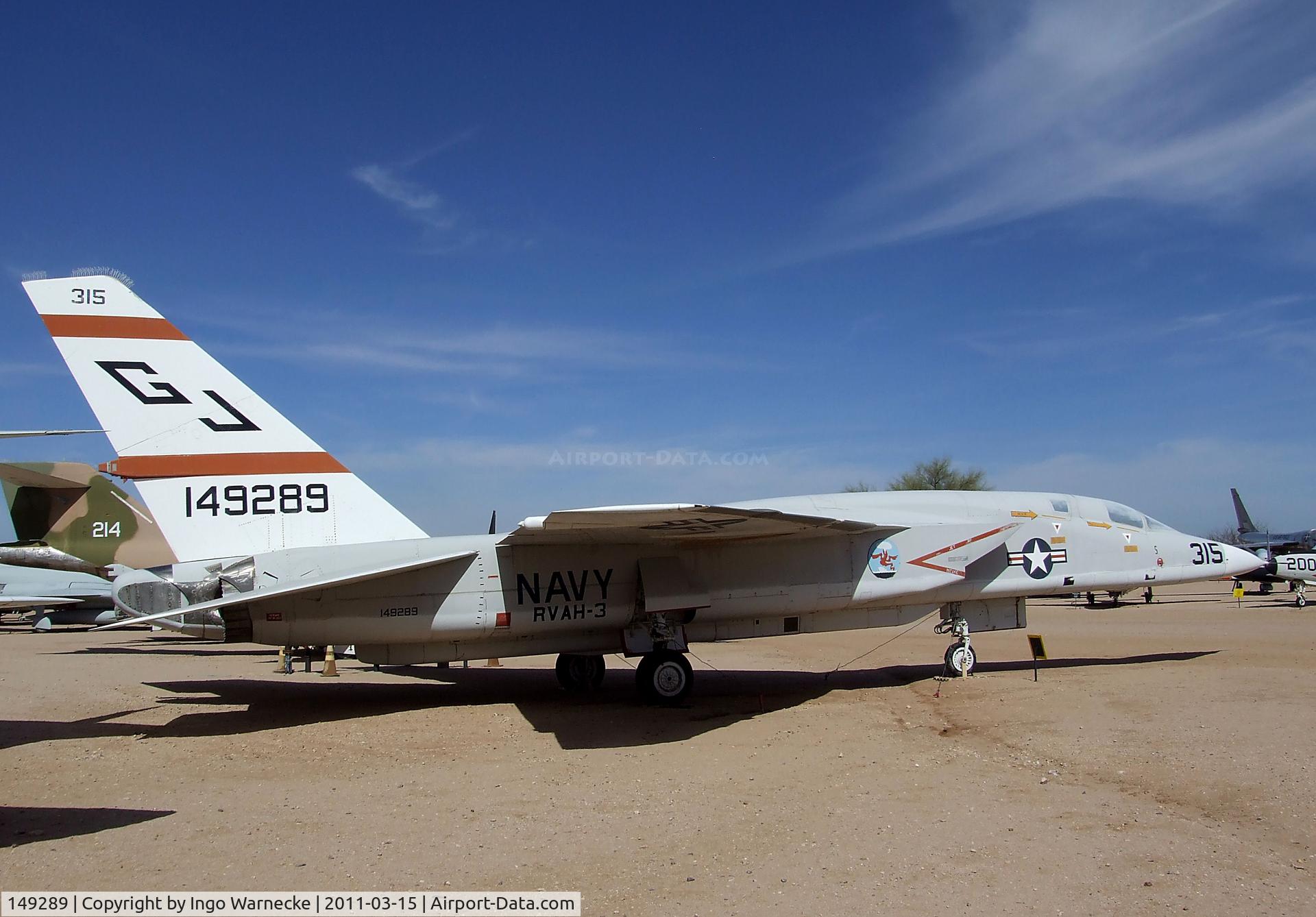 149289, 1962 North American RA-5C Vigilante C/N 269-24 (149289), North American RA-5C Vigilante at the Pima Air & Space Museum, Tucson AZ