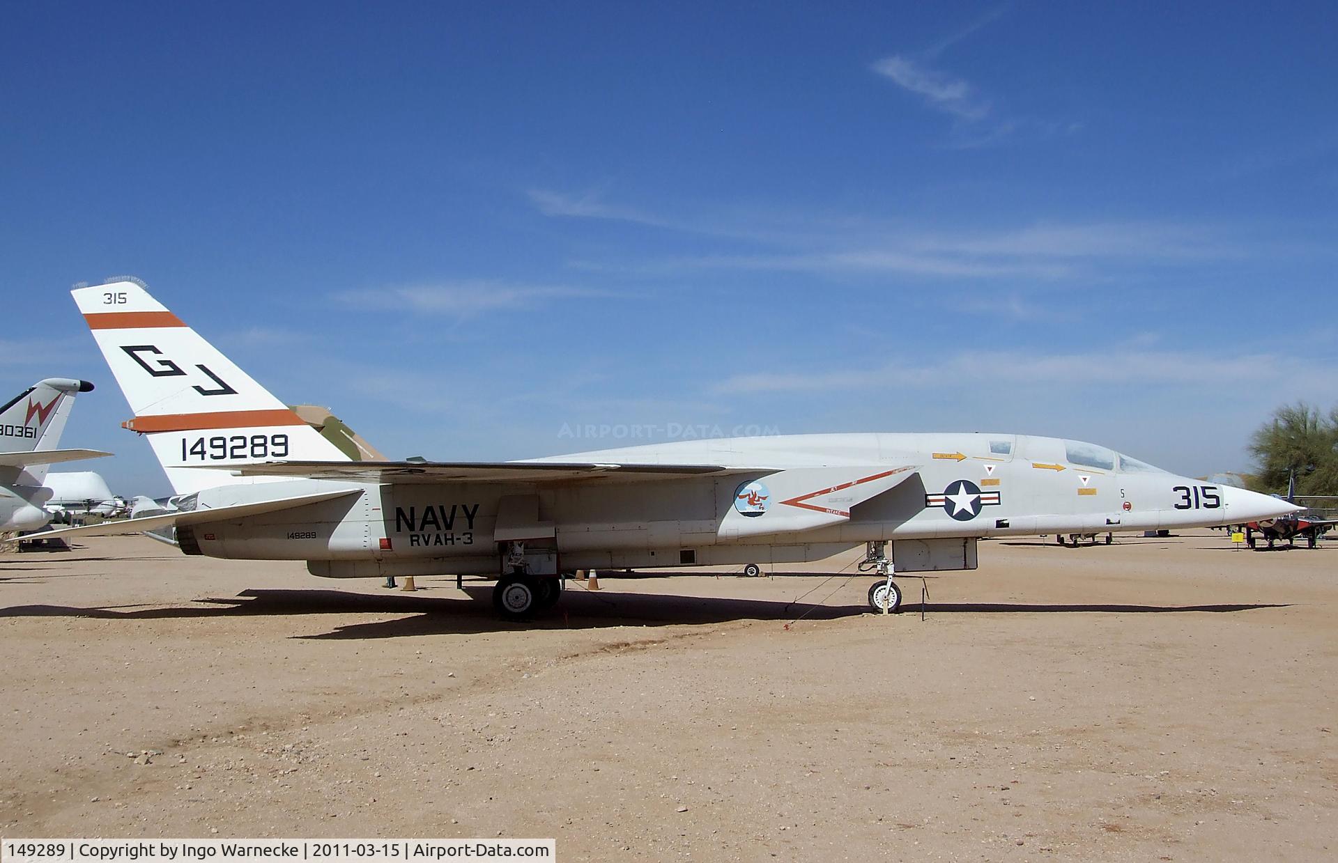 149289, 1962 North American RA-5C Vigilante C/N 269-24 (149289), North American RA-5C Vigilante at the Pima Air & Space Museum, Tucson AZ