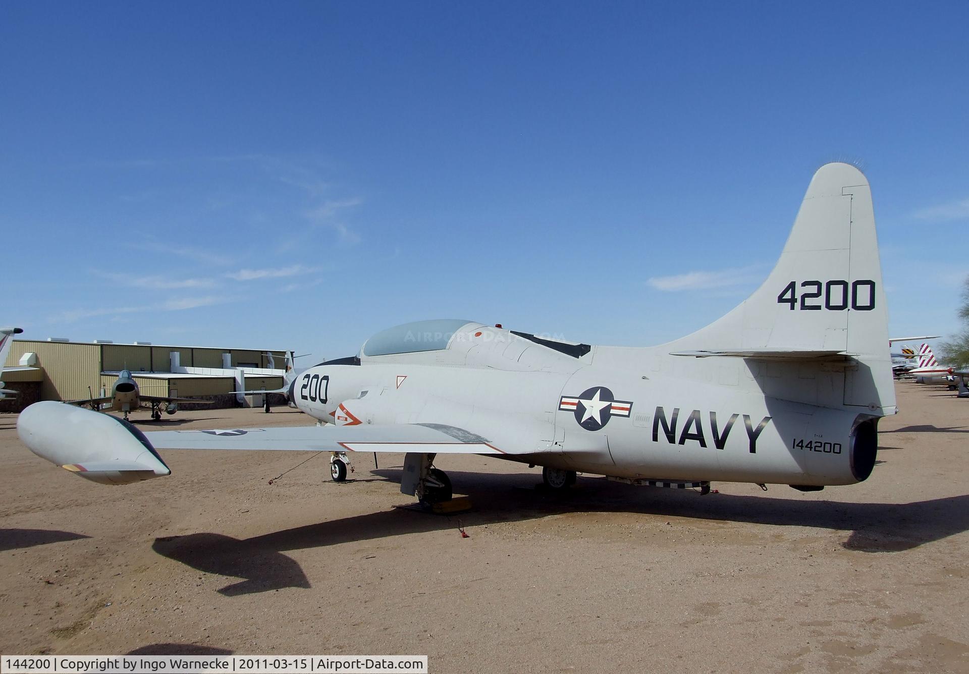 144200, 1957 Lockheed T-1A Seastar C/N 1080-1104, Lockheed T2V-1 SeaStar at the Pima Air & Space Museum, Tucson AZ