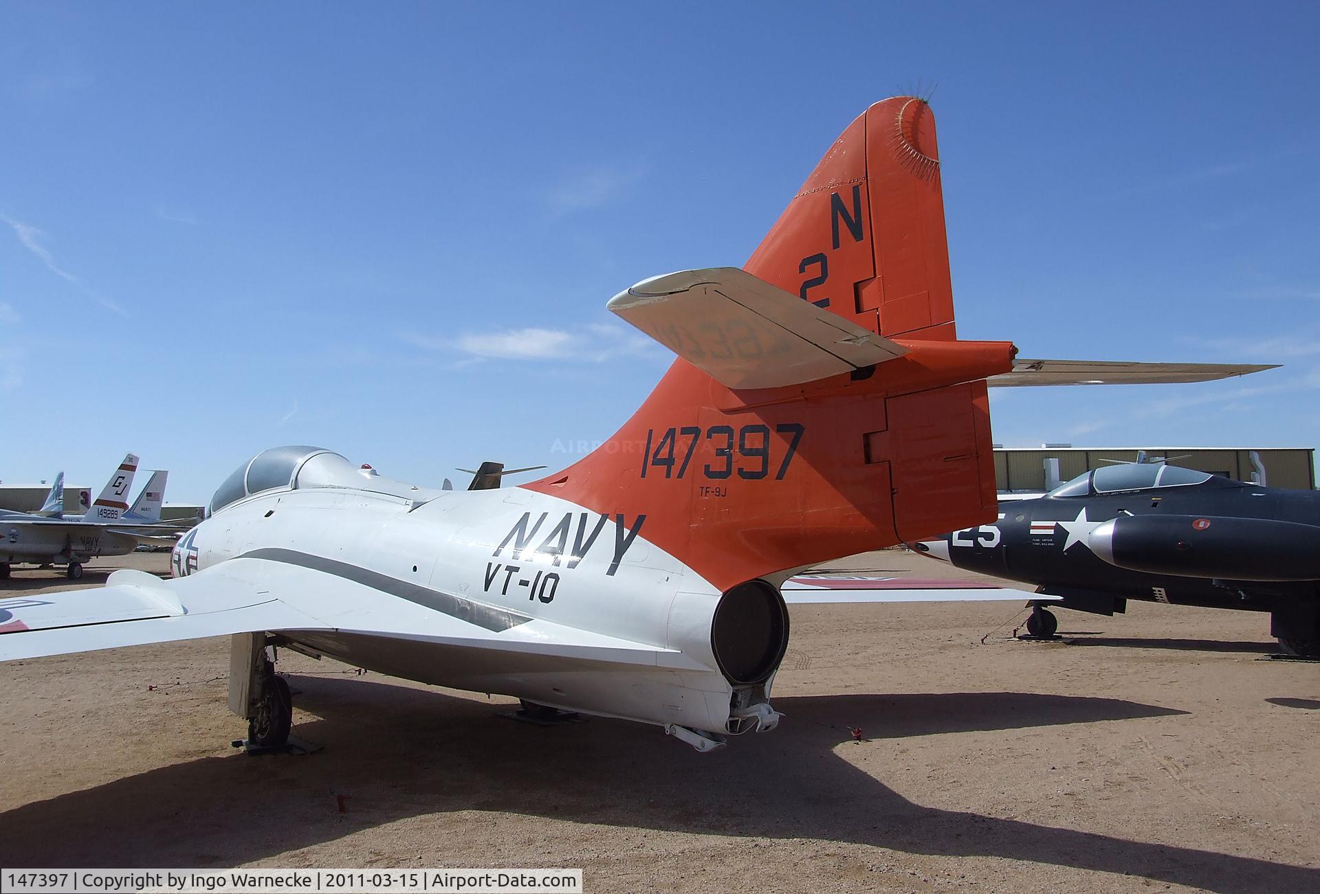 147397, 1962 Grumman TF-9J Cougar C/N 367, Grumman TF-9J (F9F-8T) Cougar at the Pima Air & Space Museum, Tucson AZ