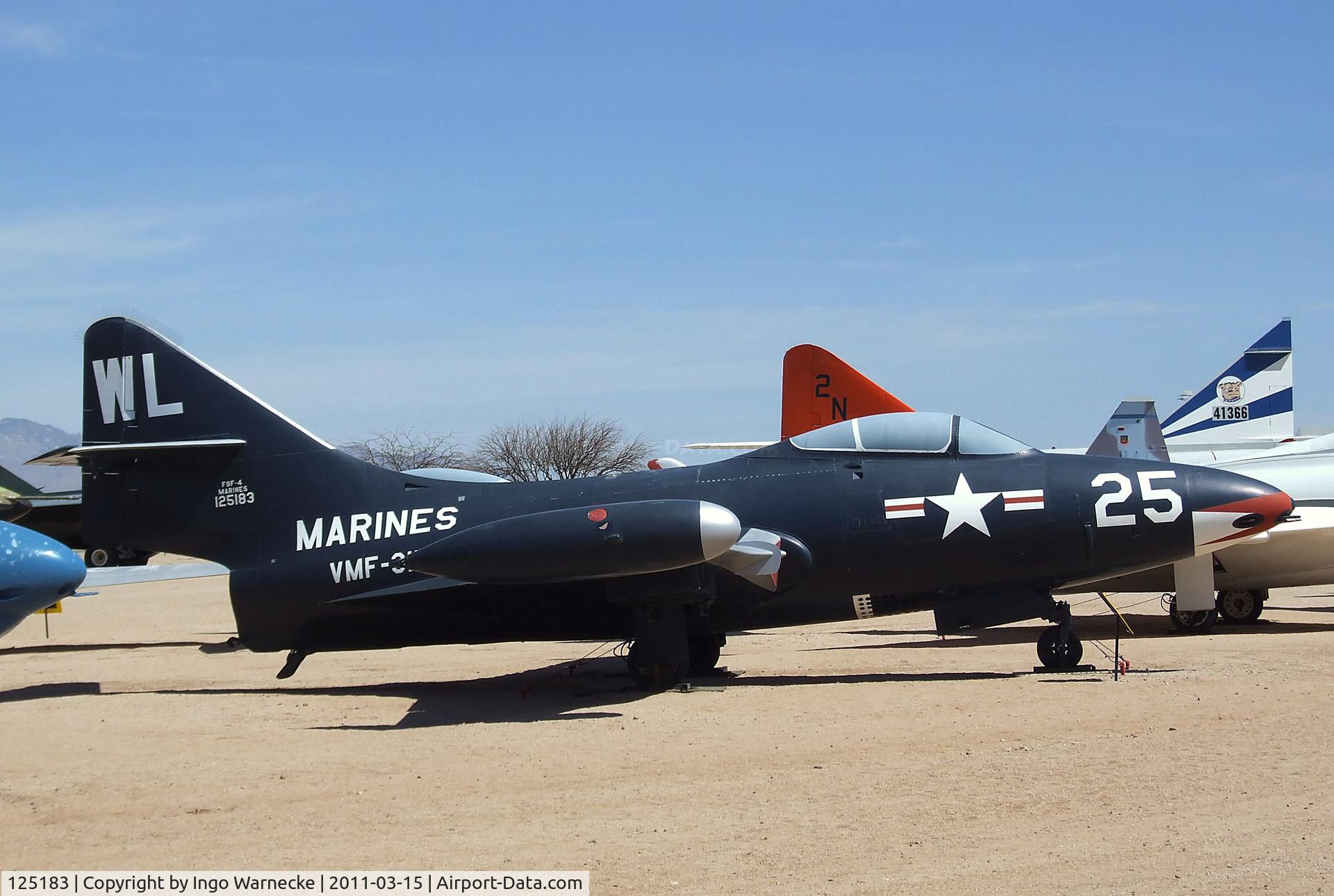 125183, Grumman F9F-5 Panther C/N Not found 125183, Grumman F9F-5 Panther at the Pima Air & Space Museum, Tucson AZ