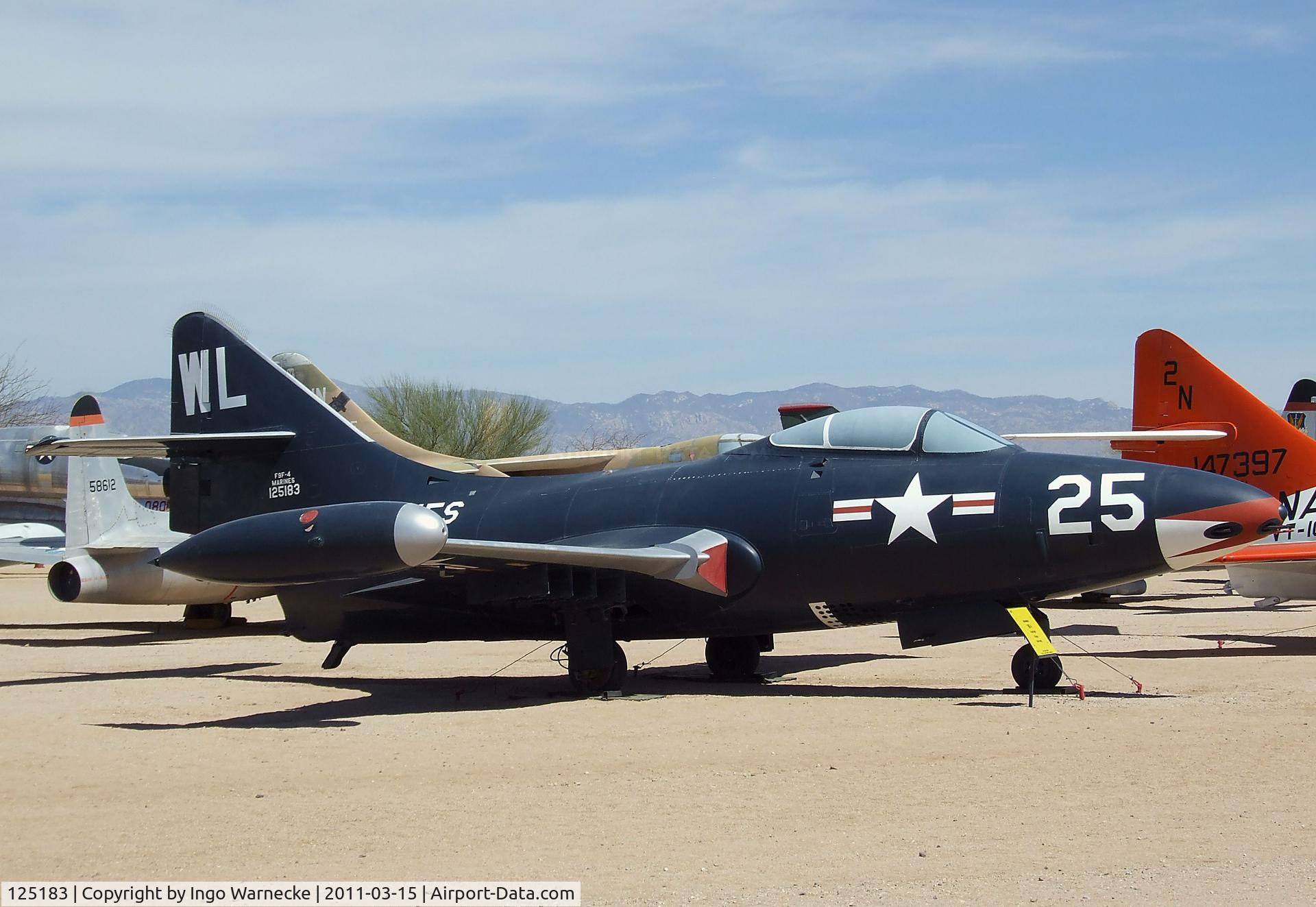 125183, Grumman F9F-5 Panther C/N Not found 125183, Grumman F9F-5 Panther at the Pima Air & Space Museum, Tucson AZ