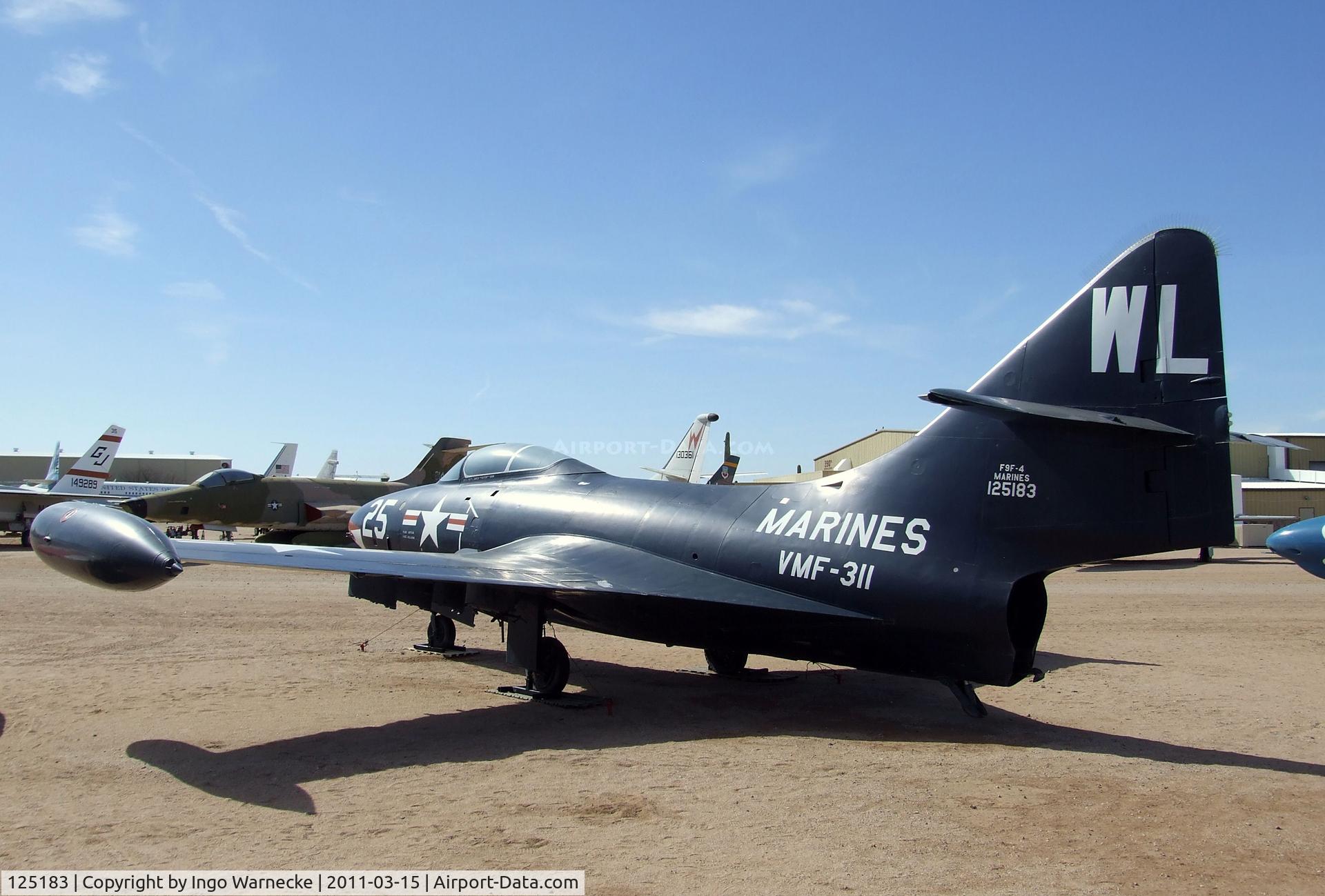 125183, Grumman F9F-5 Panther C/N Not found 125183, Grumman F9F-5 Panther at the Pima Air & Space Museum, Tucson AZ