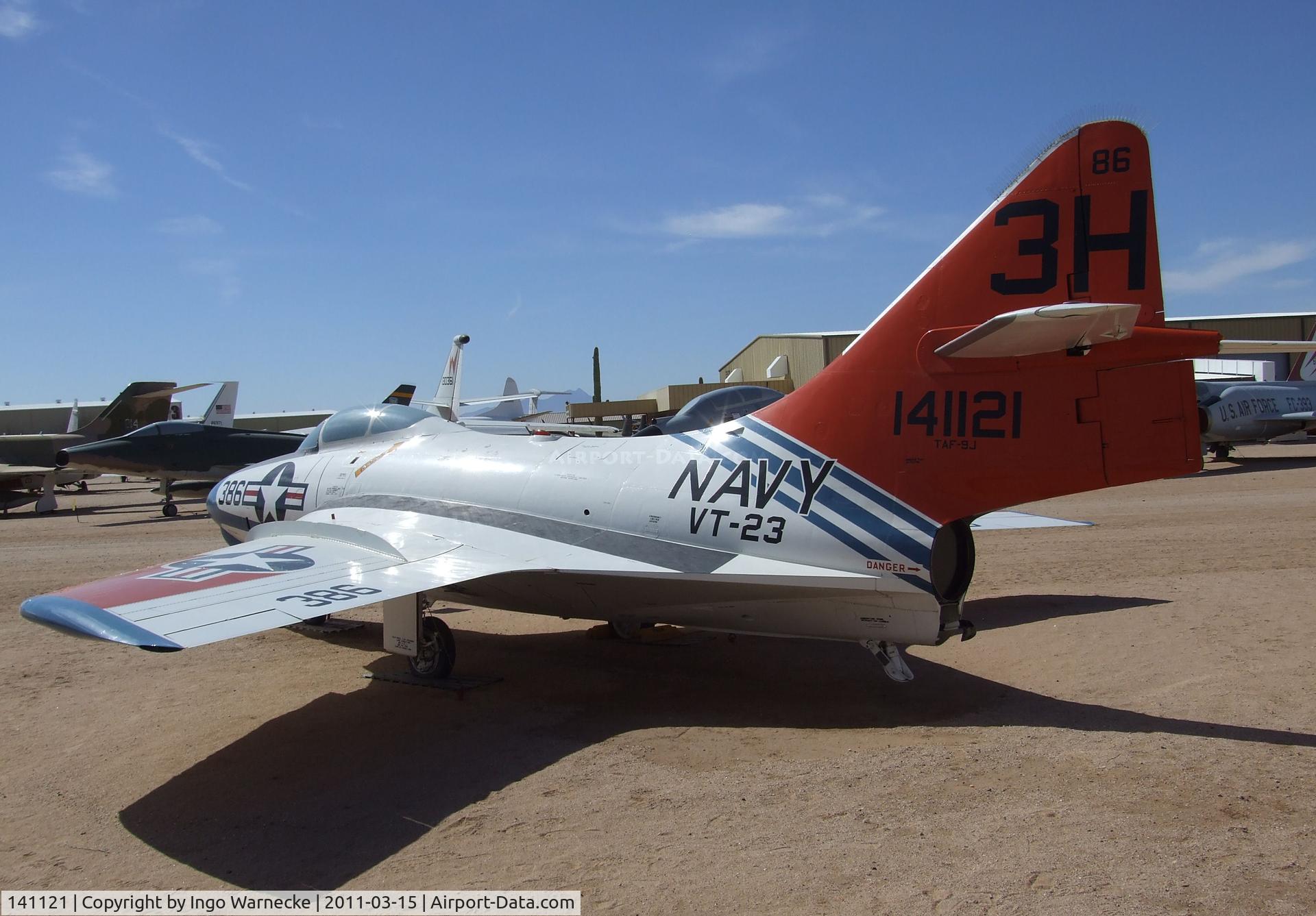 141121, Grumman TAF-9J Cougar C/N 368C, Grumman TAF-9J (F9F-8B) Cougar at the Pima Air & Space Museum, Tucson AZ