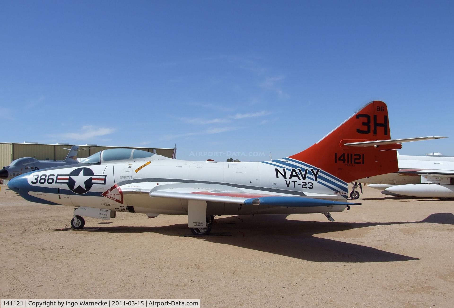 141121, Grumman TAF-9J Cougar C/N 368C, Grumman TAF-9J (F9F-8B) Cougar at the Pima Air & Space Museum, Tucson AZ