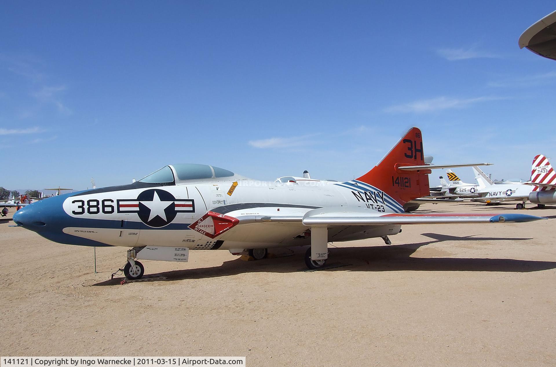 141121, Grumman TAF-9J Cougar C/N 368C, Grumman TAF-9J (F9F-8B) Cougar at the Pima Air & Space Museum, Tucson AZ