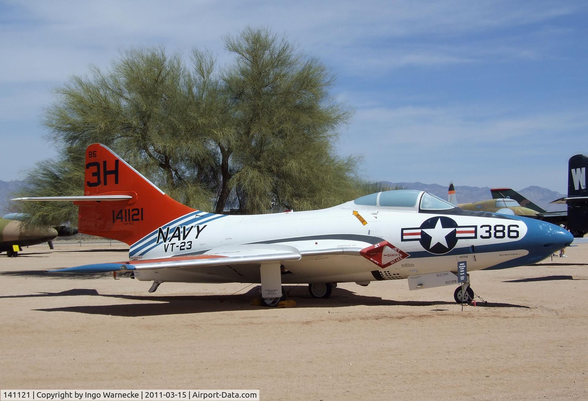 141121, Grumman TAF-9J Cougar C/N 368C, Grumman TAF-9J (F9F-8B) Cougar at the Pima Air & Space Museum, Tucson AZ