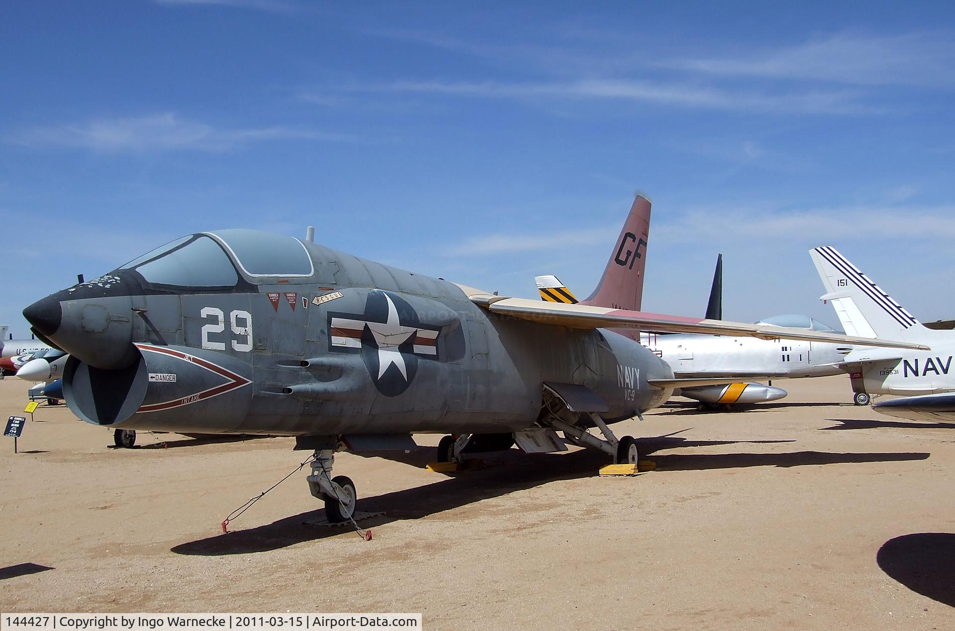 144427, Vought DF-8F Crusader C/N GF-29, Vought DF-8F Crusader at the Pima Air & Space Museum, Tucson AZ