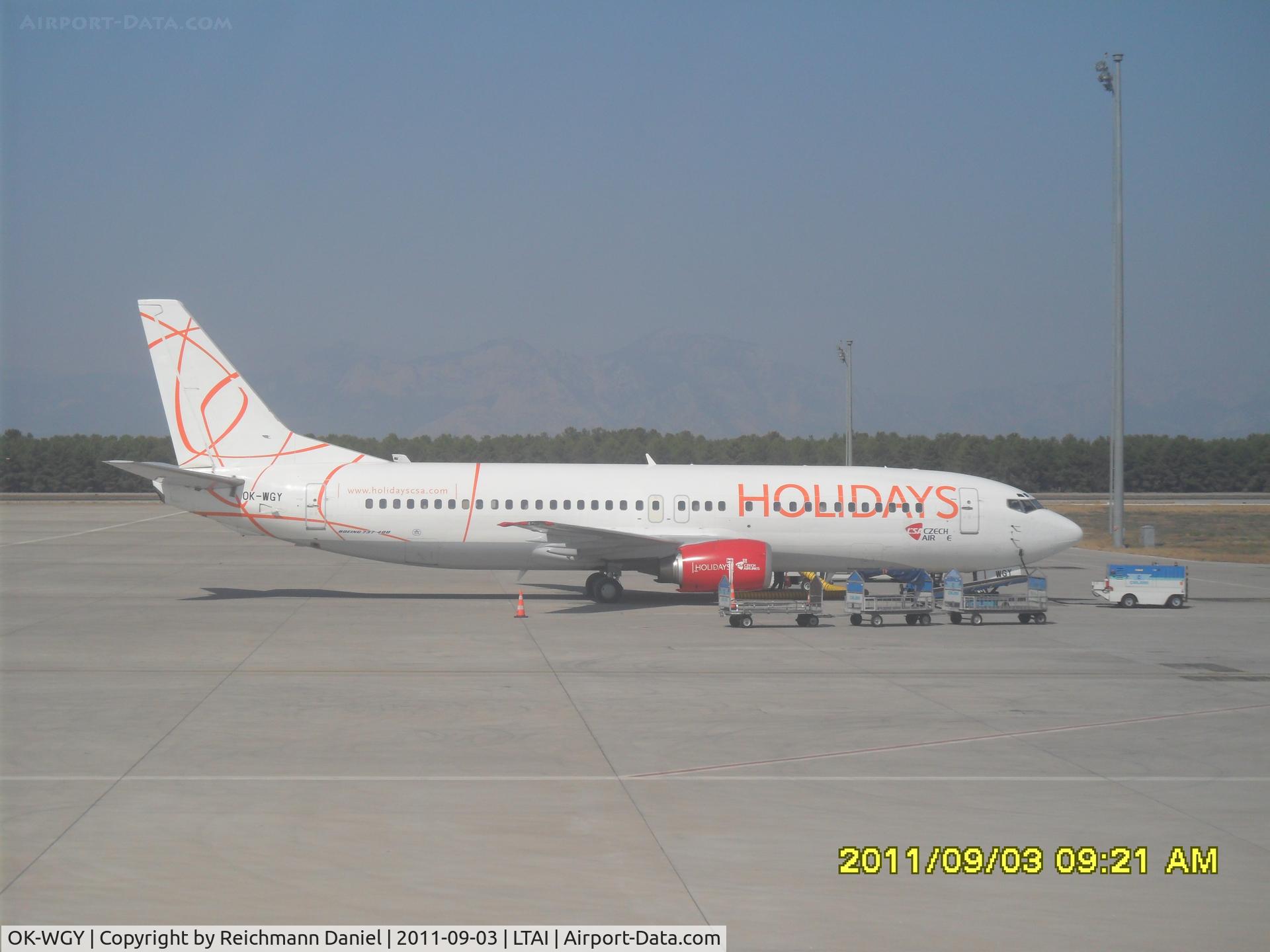 OK-WGY, 1991 Boeing 737-436 C/N 25839, CSA Holidays, my first picture of this new airline!