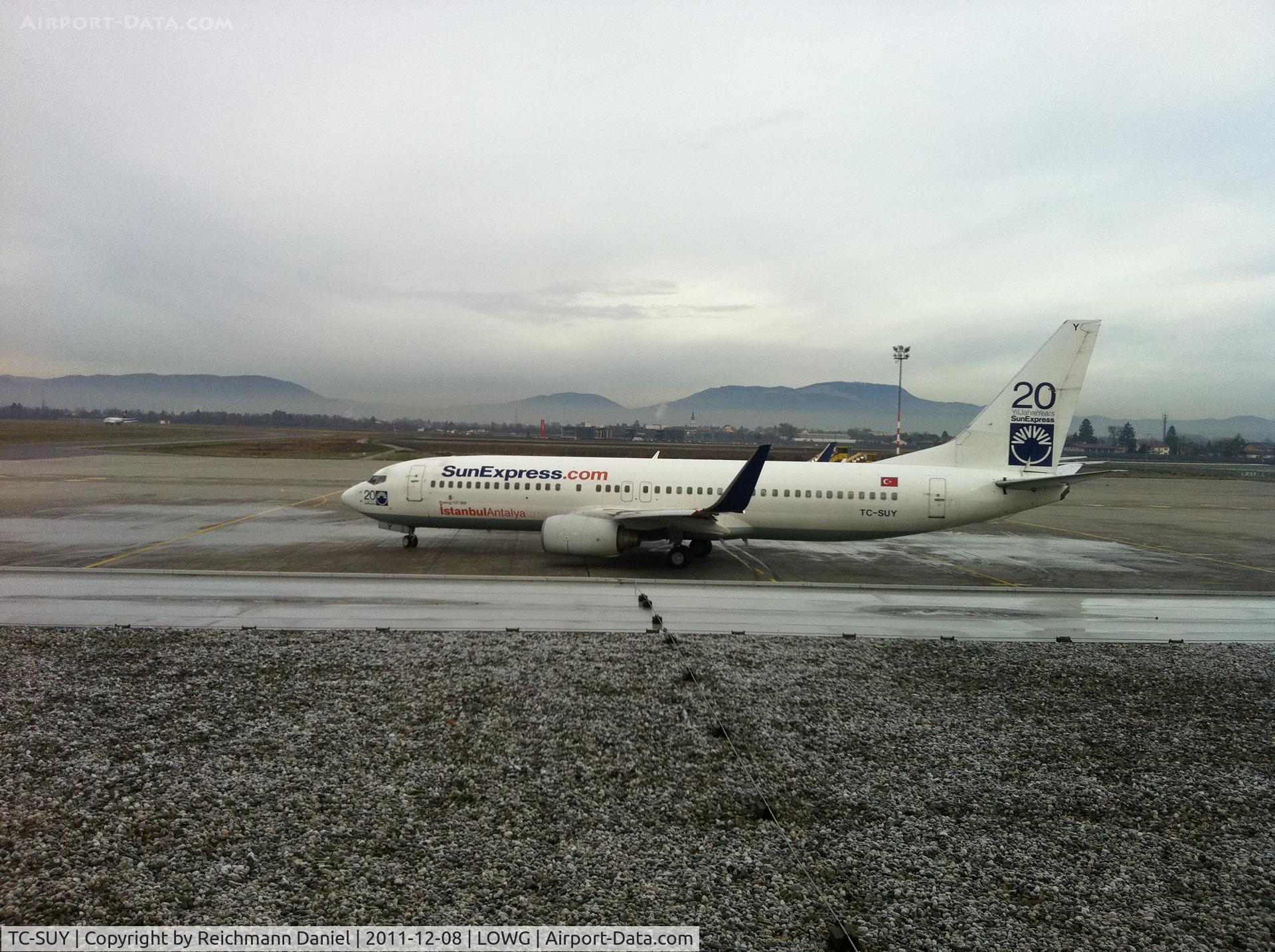 TC-SUY, 2001 Boeing 737-86N C/N 30806, Sunexpress flight to Antalya