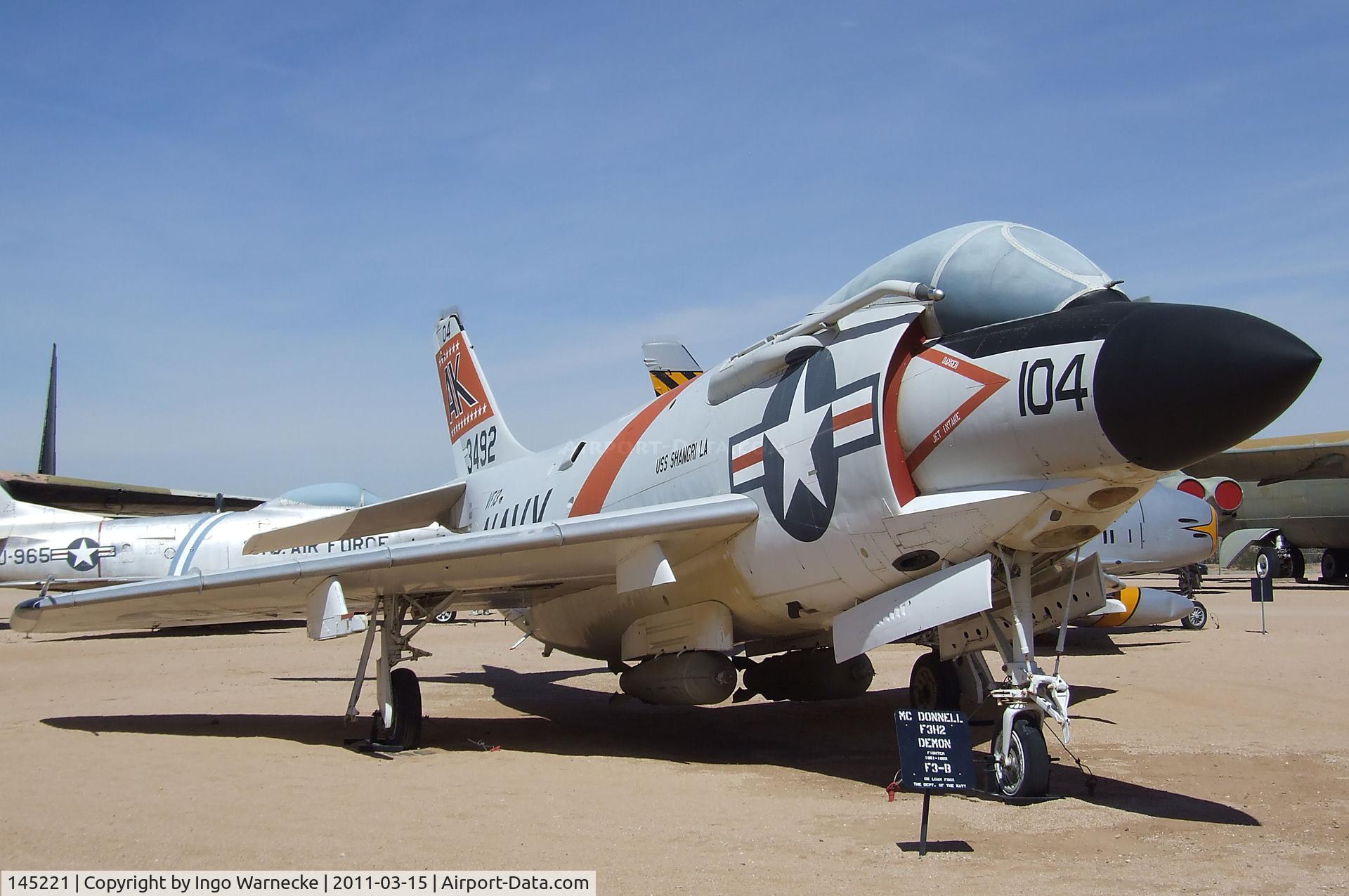 145221, McDonnell F-3B Demon C/N 390, McDonnell F-3B Demon at the Pima Air & Space Museum, Tucson AZ