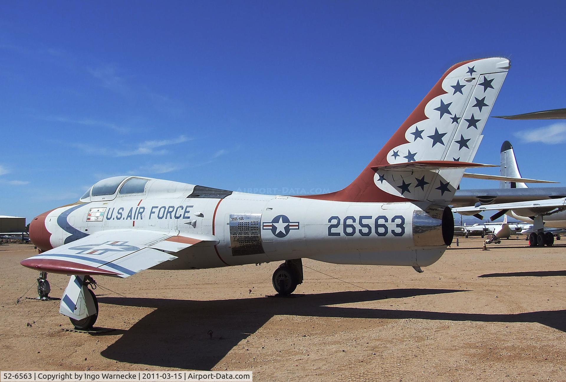 52-6563, Republic F-84F Thunderstreak C/N Not found 52-6563, Republic F-84F Thunderstreak at the Pima Air & Space Museum, Tucson AZ