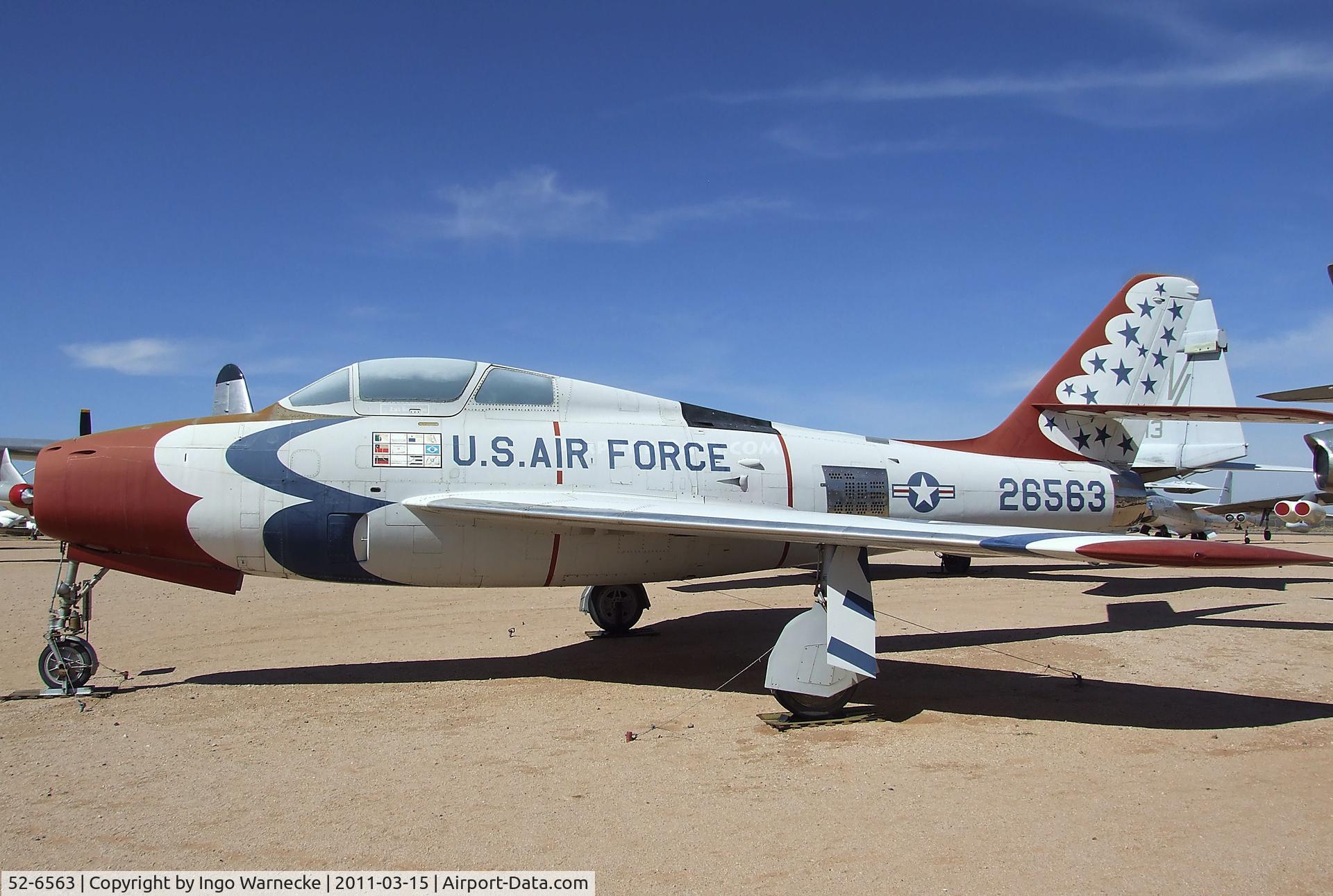 52-6563, Republic F-84F Thunderstreak C/N Not found 52-6563, Republic F-84F Thunderstreak at the Pima Air & Space Museum, Tucson AZ