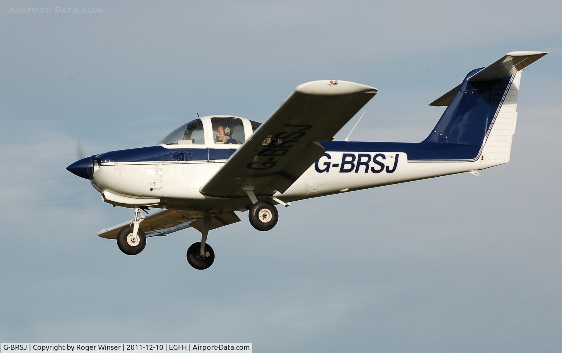 G-BRSJ, 1981 Piper PA-38-112 Tomahawk Tomahawk C/N 38-81A0044, One of Cambrian Flying Club's Tomahawks on finals to Runway 28.