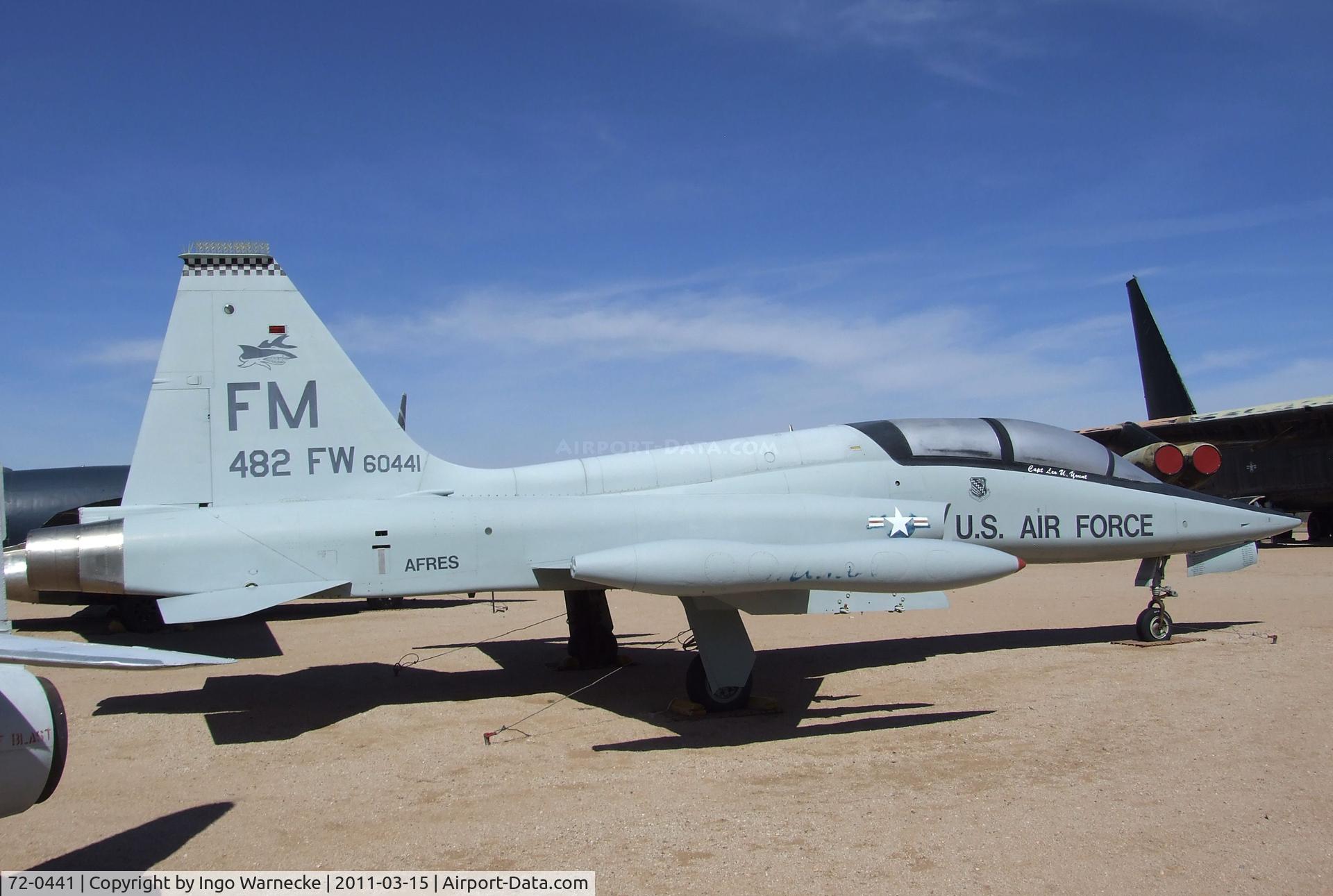 72-0441, Northrop GF-5B Freedom Fighter C/N N.8092, Northrop GF-5B Freedom Fighter at the Pima Air & Space Museum, Tucson AZ