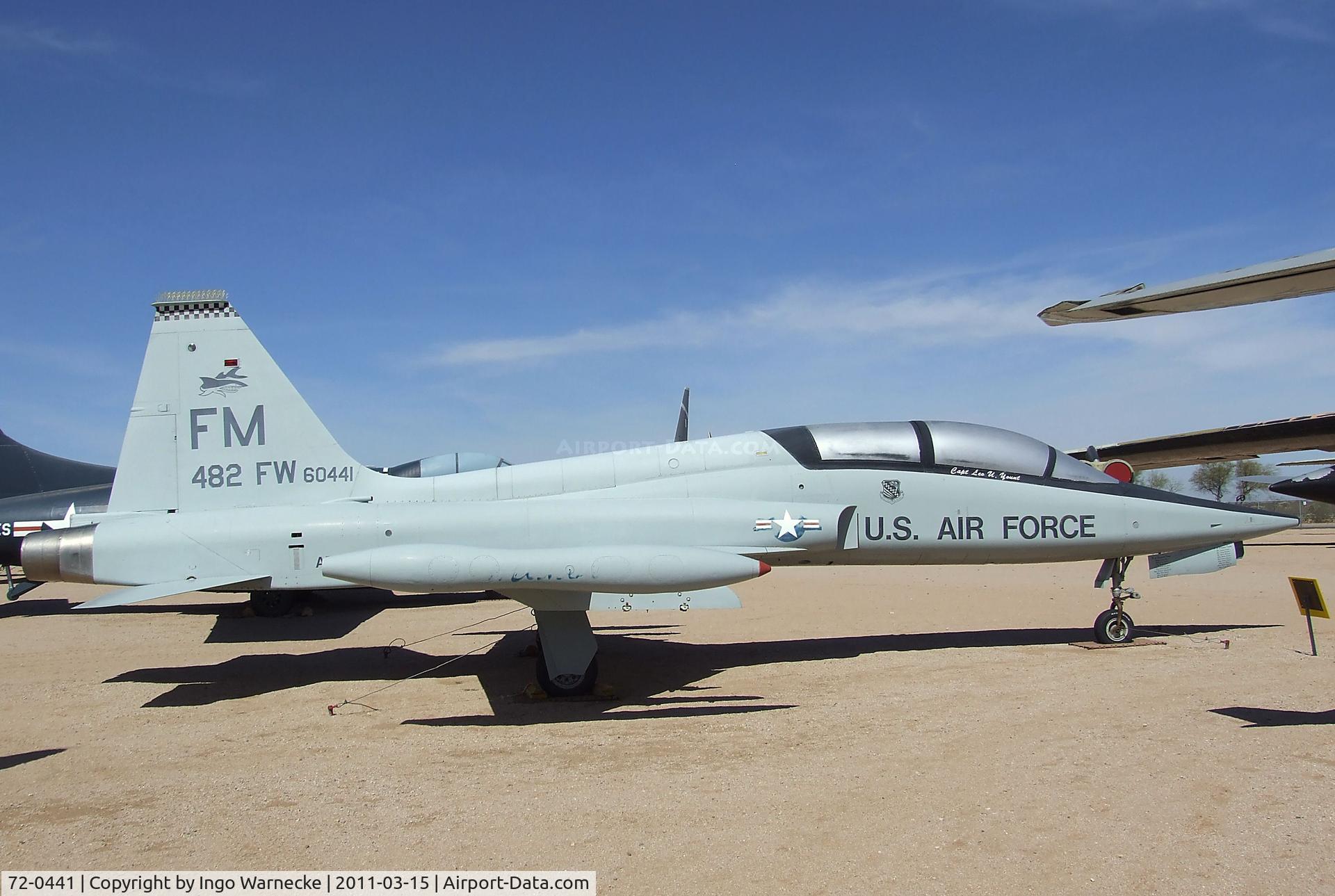 72-0441, Northrop GF-5B Freedom Fighter C/N N.8092, Northrop GF-5B Freedom Fighter at the Pima Air & Space Museum, Tucson AZ