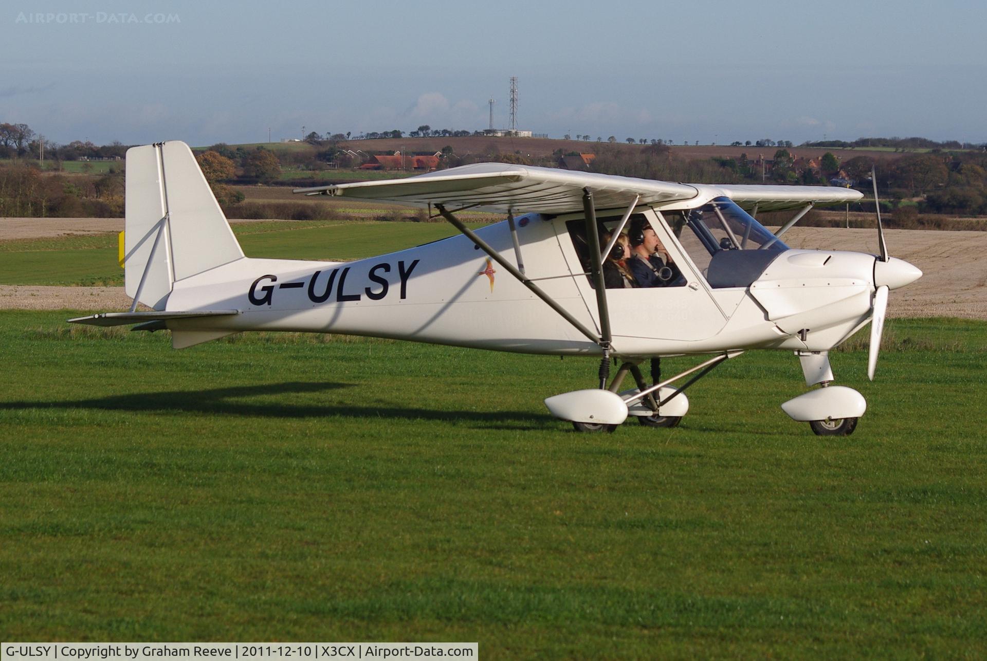 G-ULSY, 2004 Comco Ikarus C42 FB80 C/N 0405-6603, Just landed at Northrepps.