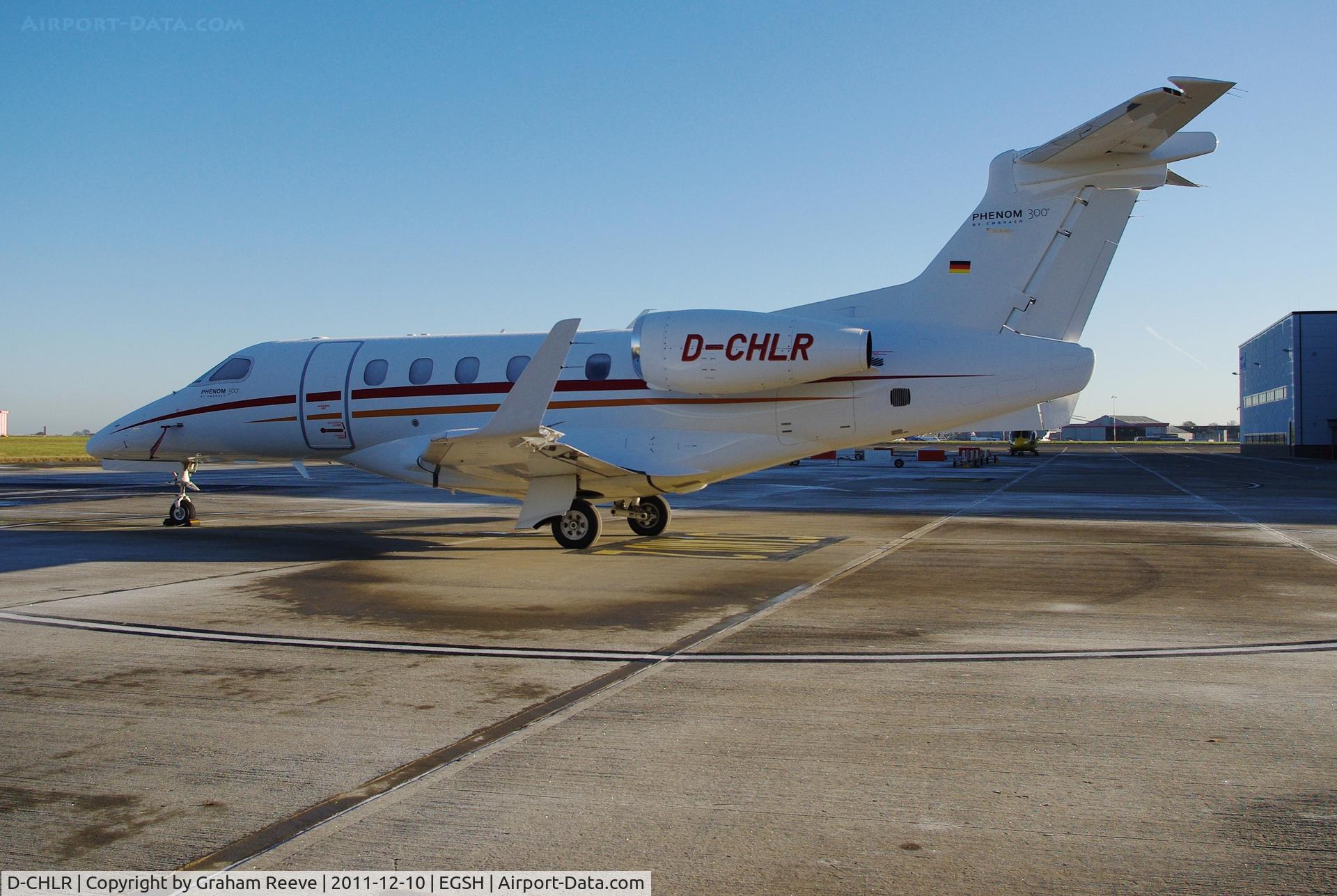 D-CHLR, 2011 Embraer EMB-505 Phenom 300 C/N 50500066, Parked at Norwich.