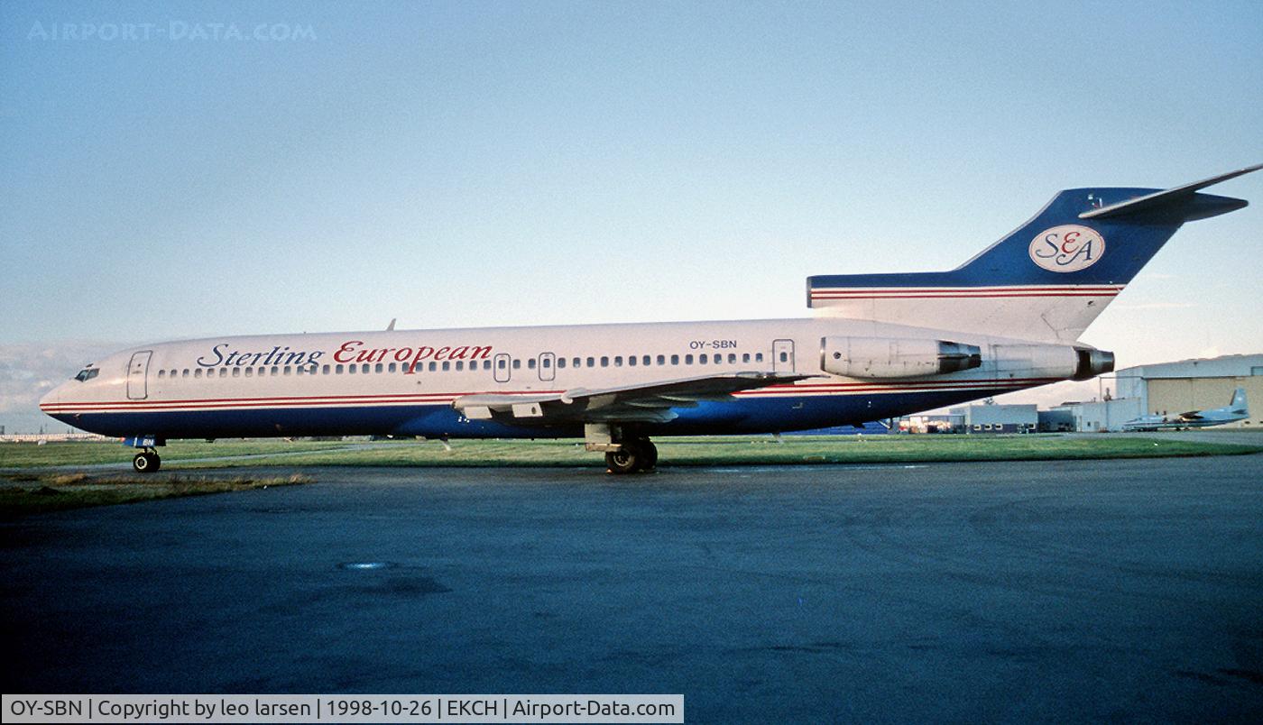 OY-SBN, 1981 Boeing 727-2B7 C/N 22163, Copenhagen Kastrup 26.10.98