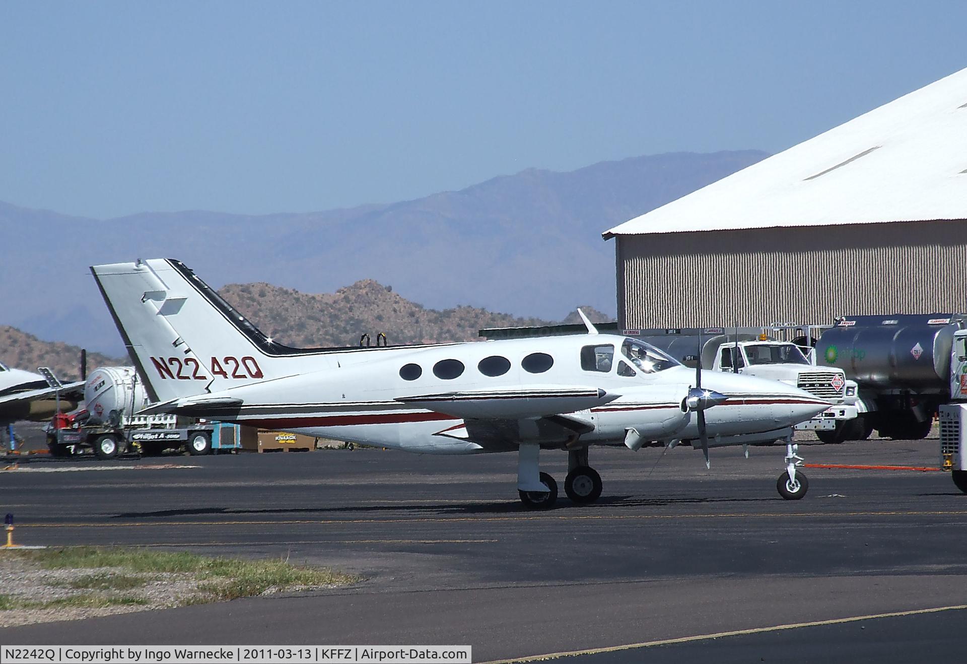 N2242Q, 1969 Cessna 421A Golden Eagle C/N 421A0042, Cessna 421A at Falcon Field, Mesa AZ