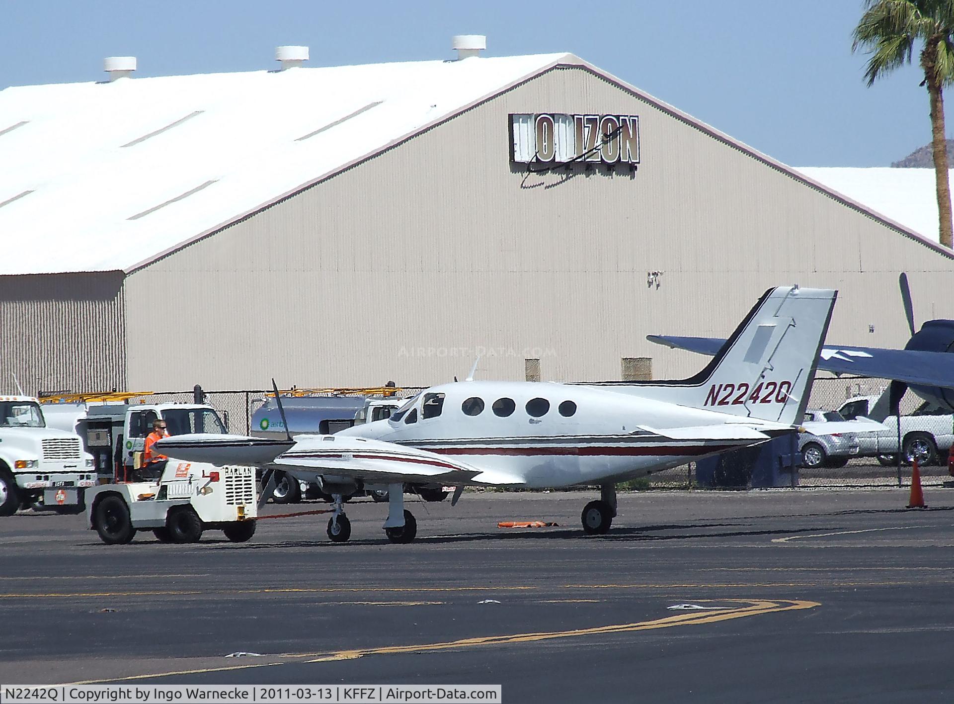 N2242Q, 1969 Cessna 421A Golden Eagle C/N 421A0042, Cessna 421A at Falcon Field, Mesa AZ