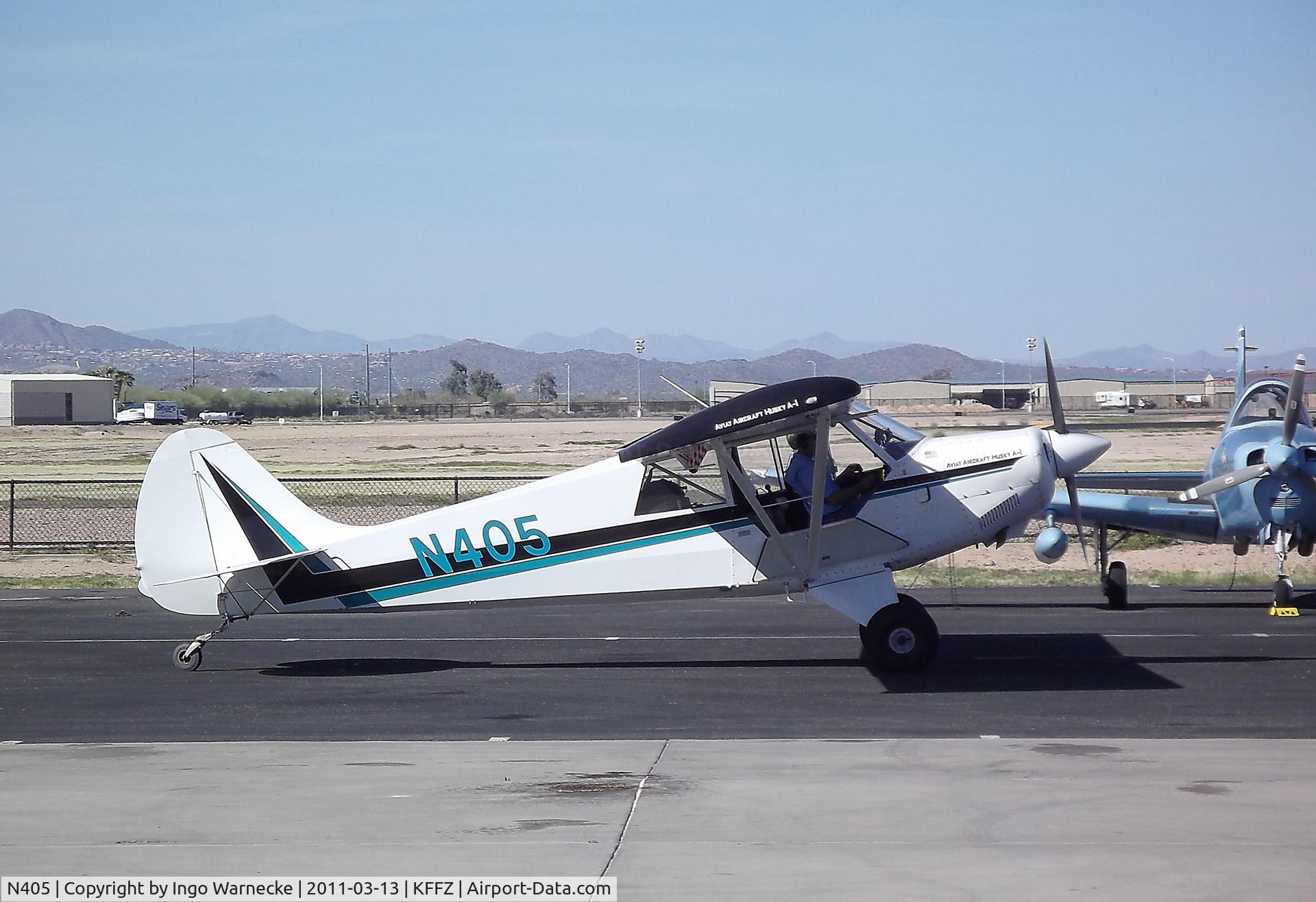 N405, 1996 Aviat A-1 Husky C/N 1340, Aviat A-1 Husky outside the CAF Museum at Falcon Field, Mesa AZ