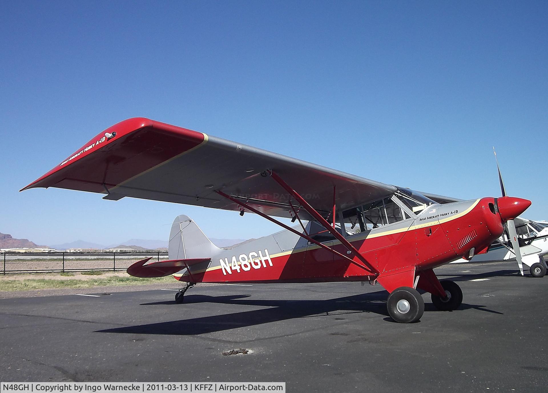 N48GH, 1999 Aviat A-1B Husky C/N 2049, Aviat A-1B Husky outside the CAF Museum at Falcon Field, Mesa AZ