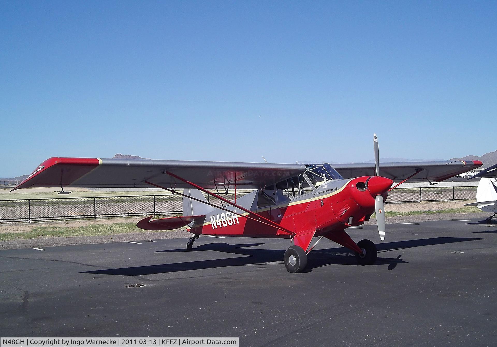 N48GH, 1999 Aviat A-1B Husky C/N 2049, Aviat A-1B Husky outside the CAF Museum at Falcon Field, Mesa AZ