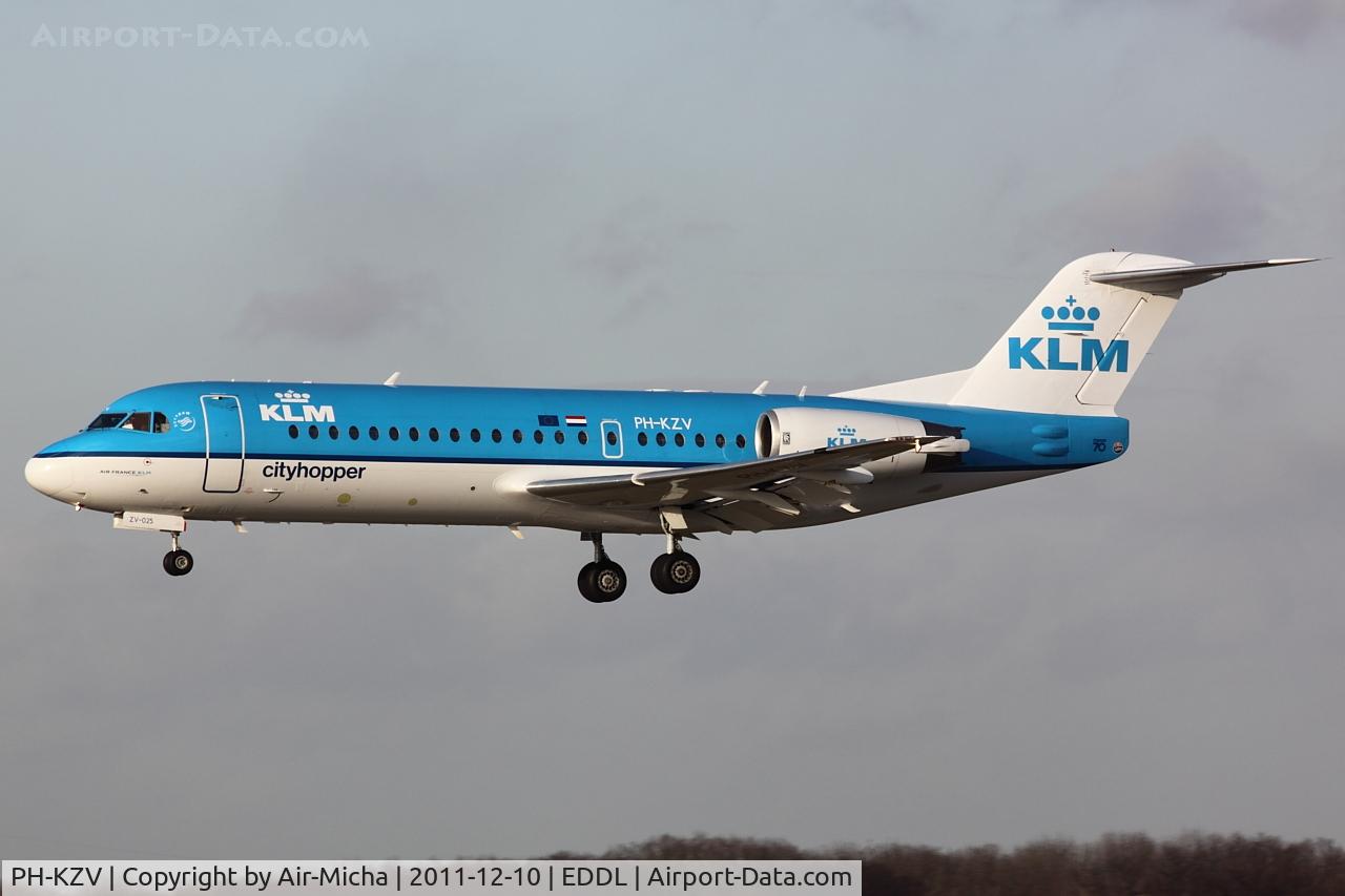 PH-KZV, 1995 Fokker 70 (F-28-0070) C/N 11556, KLM Cityhopper