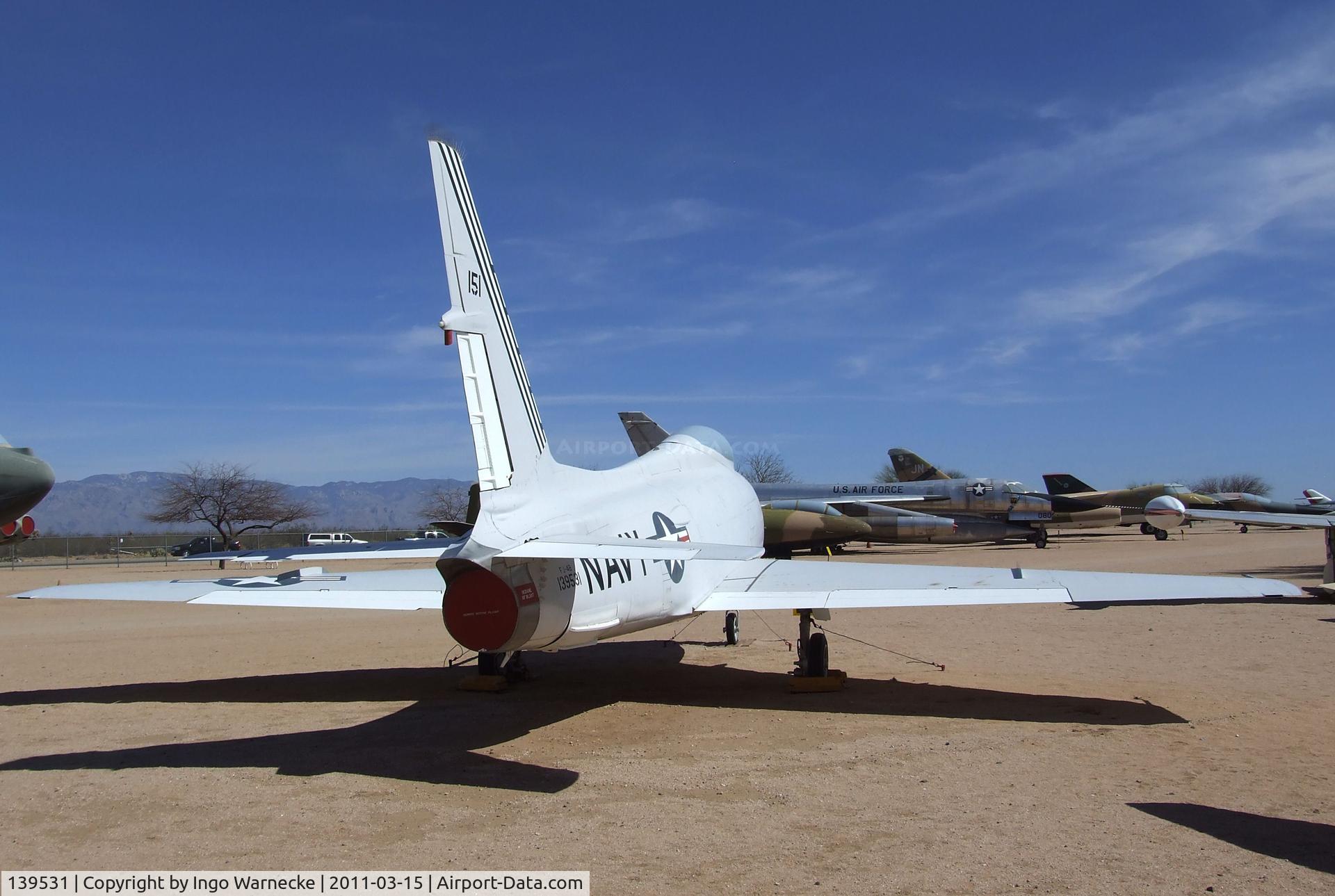 139531, North American AF-1E Fury C/N 209-151, North American AF-1E (FJ-4B) Fury at the Pima Air & Space Museum, Tucson AZ